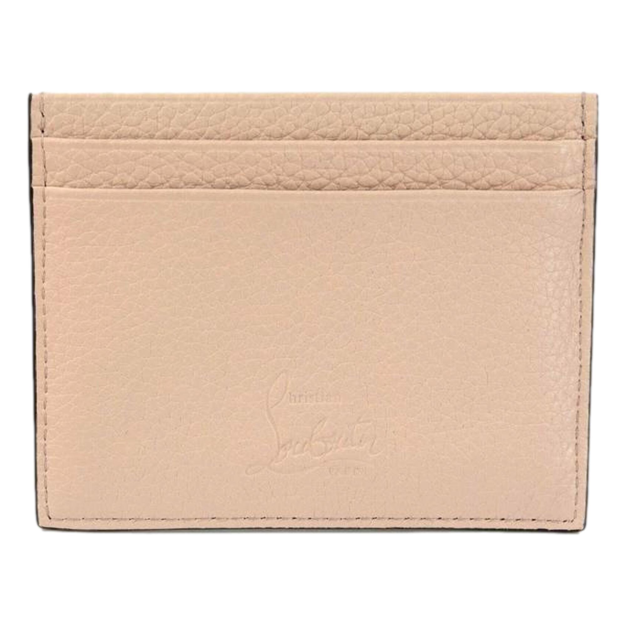 Louboutin Pink Leather Card Holder - Stylish & Elegant Accessory