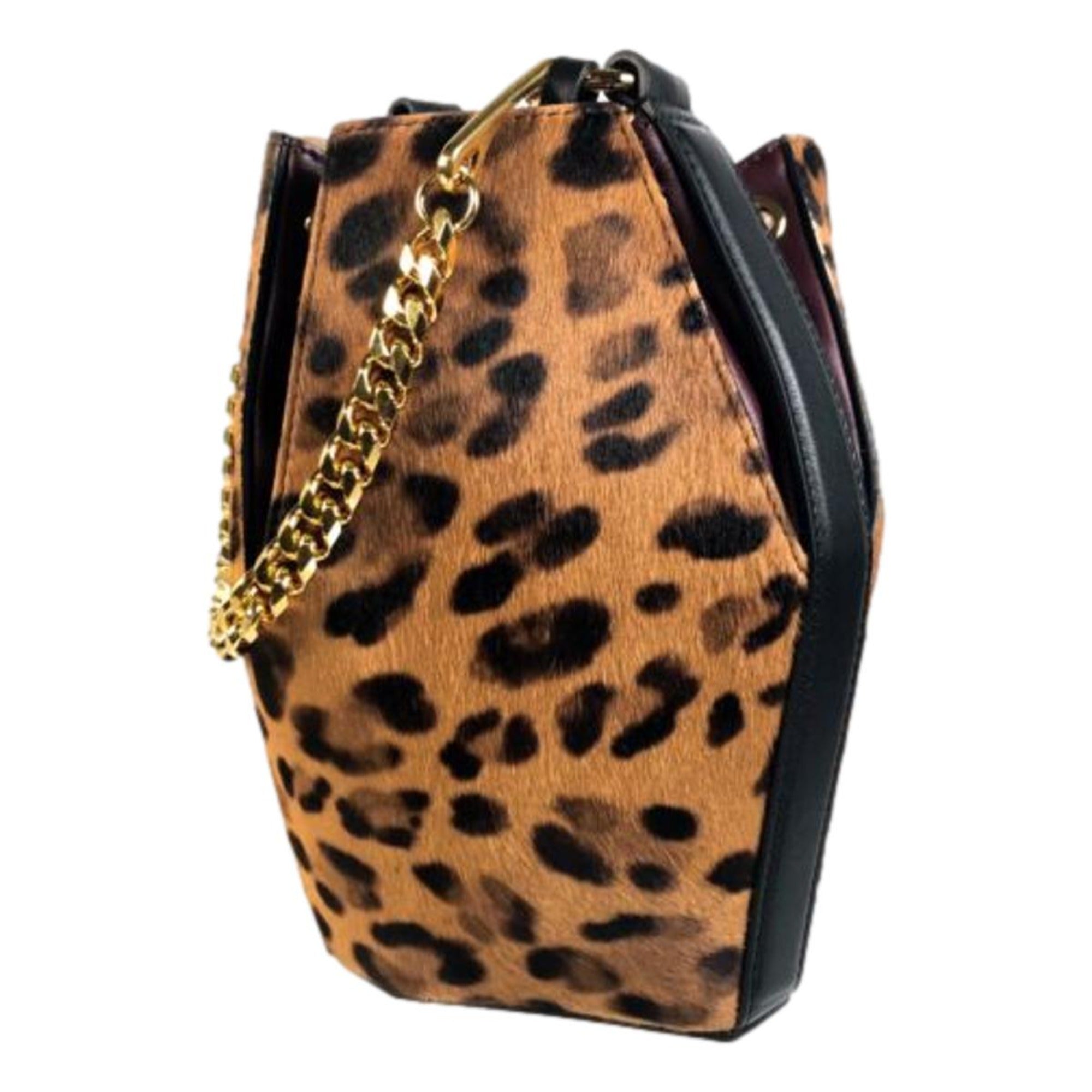 Leopard Printed Bucket Bag, Alexander McQueen Bag - Bold Luxury Style