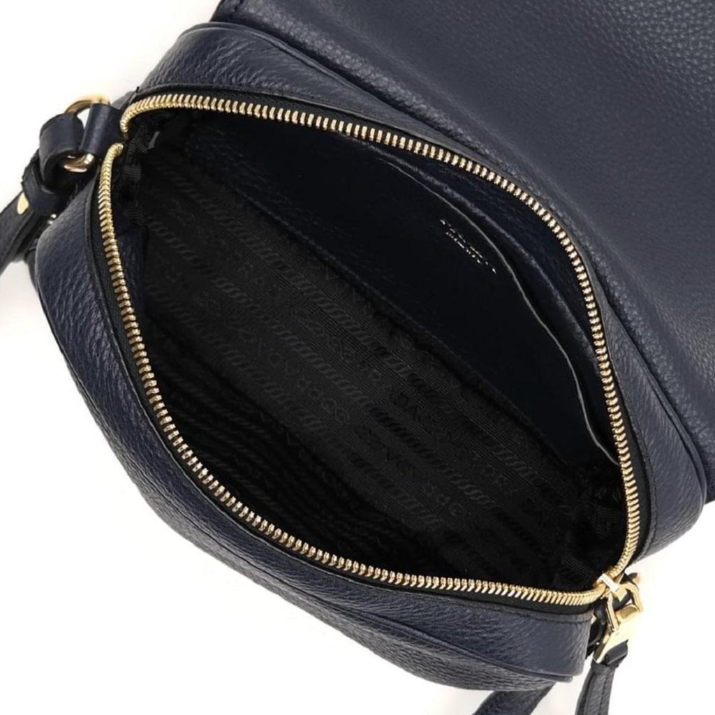 Prada Baltico Blue Leather Crossbody Bag - Elegance Meets Versatility