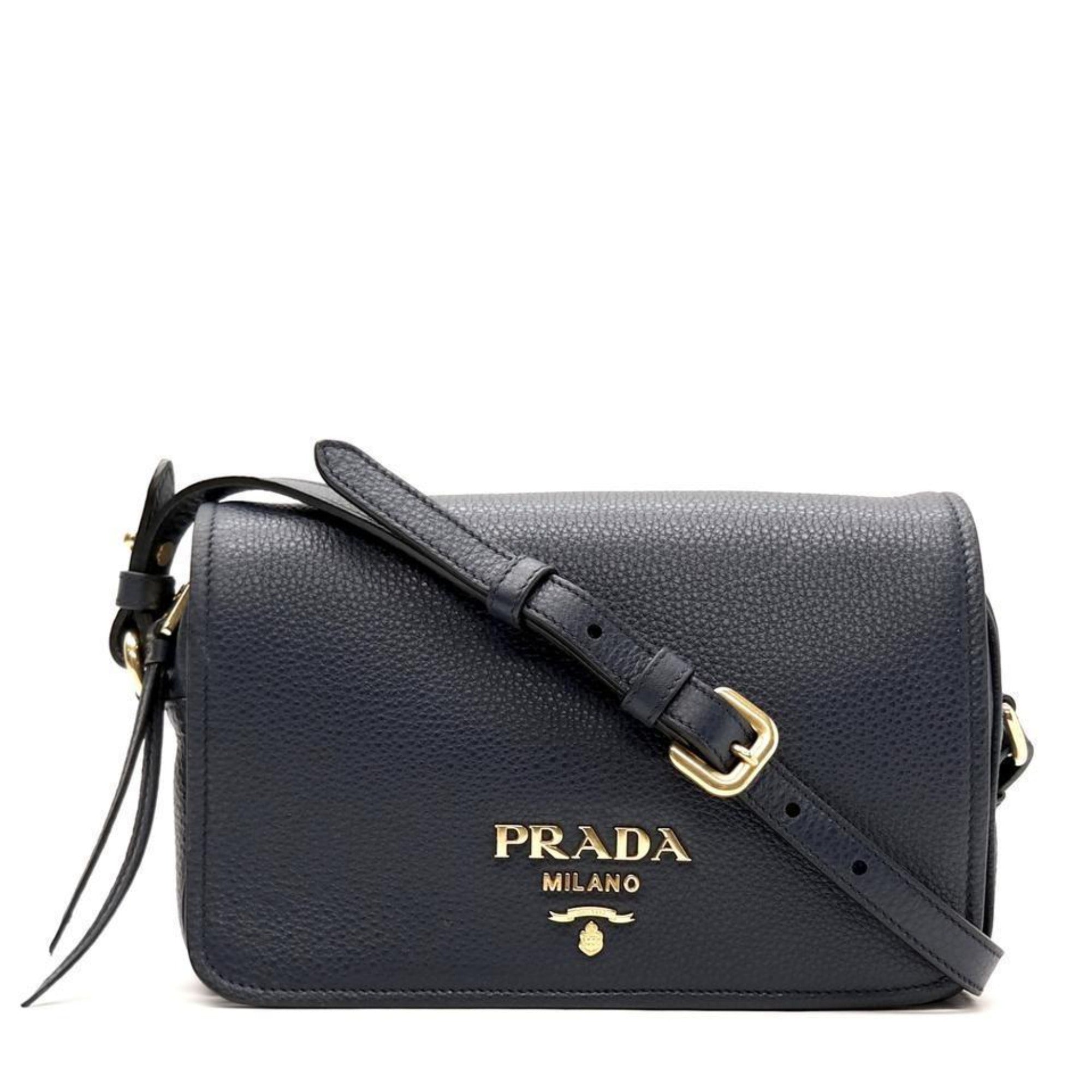 Prada Baltico Blue Leather Crossbody Bag - Elegance Meets Versatility