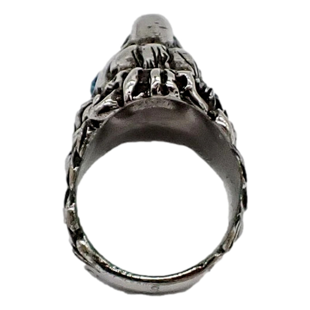 Gucci Lion Head Silver Ring with Crystal - Bold Style, Luxe