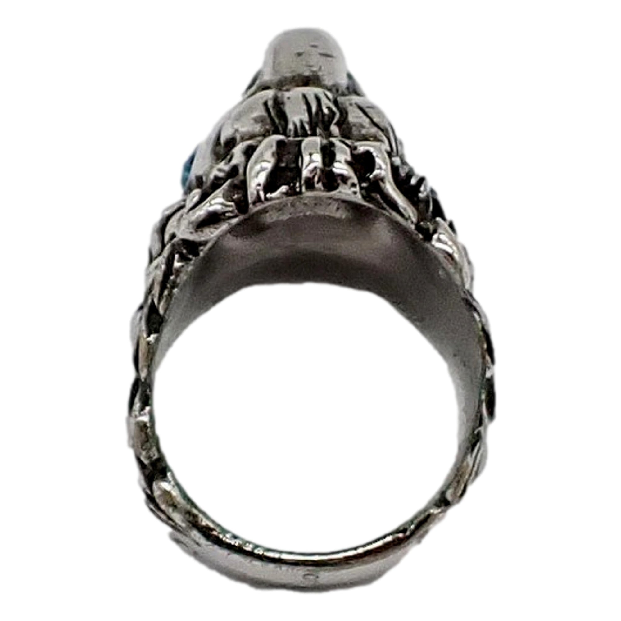Gucci Lion Head Silver Ring with Crystal - Bold Style, Luxe