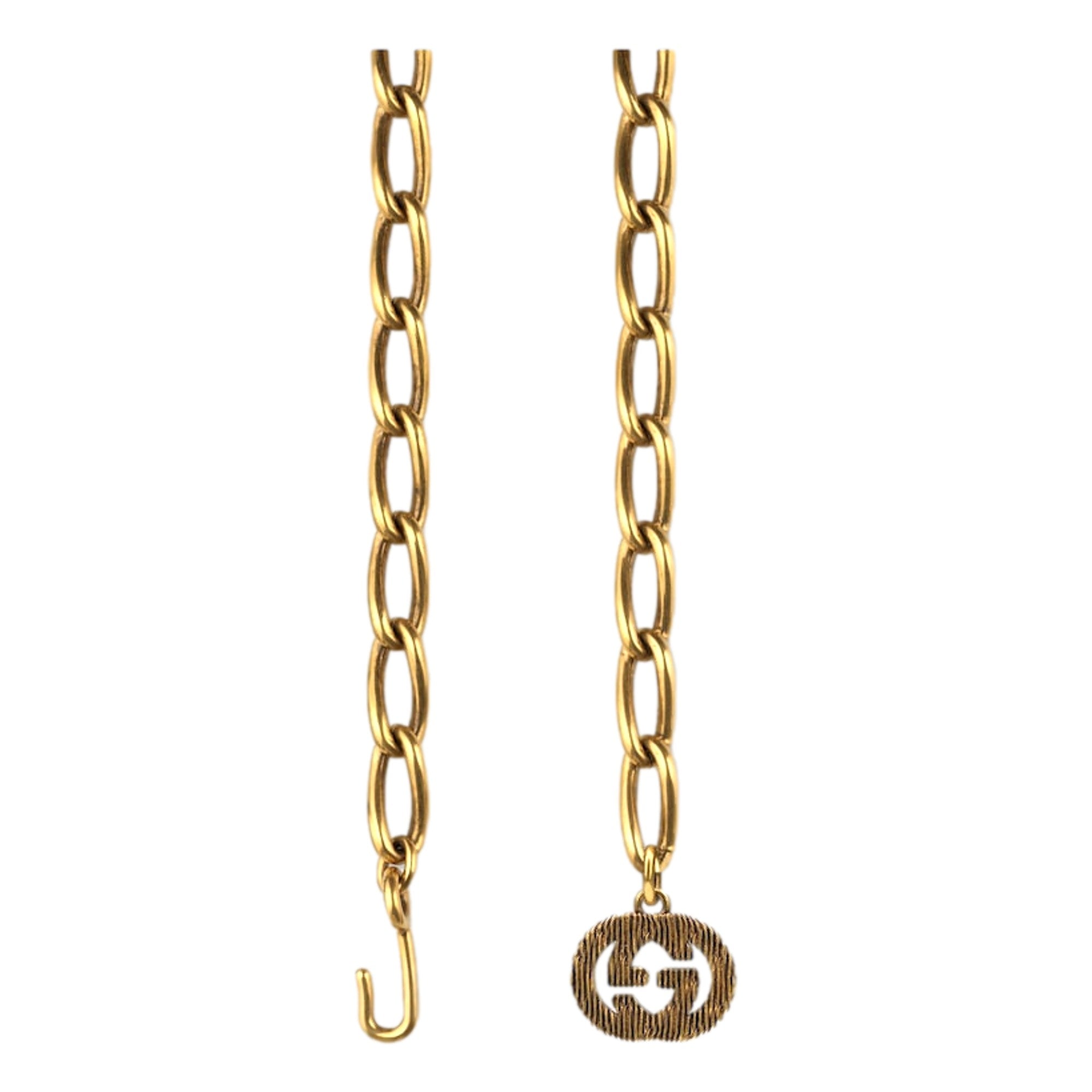 Gucci Antique Gold Chain Belt with Iconic Interlocking G Charm