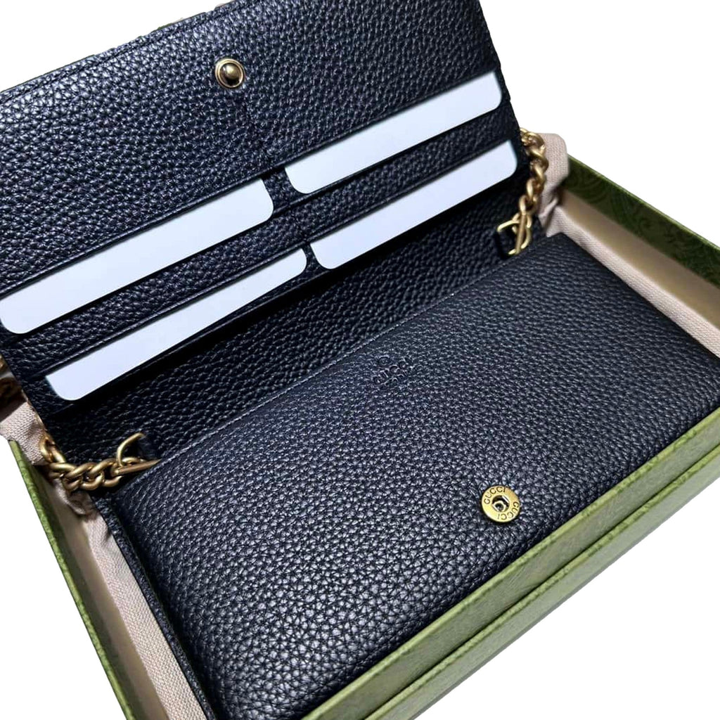 Gucci Double G Python Wallet: Luxury Leather with Gold Chain