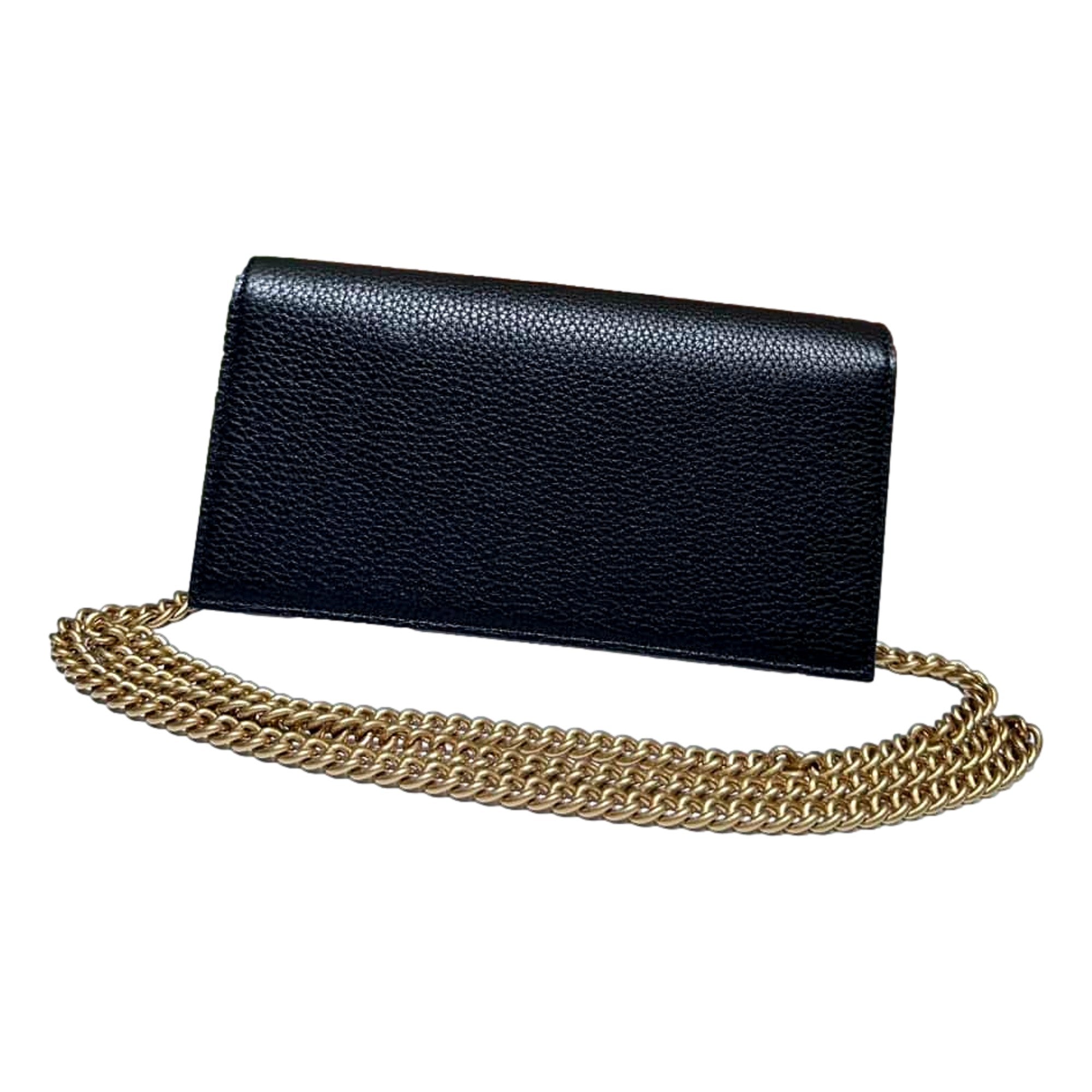Gucci Double G Python Wallet: Luxury Leather with Gold Chain