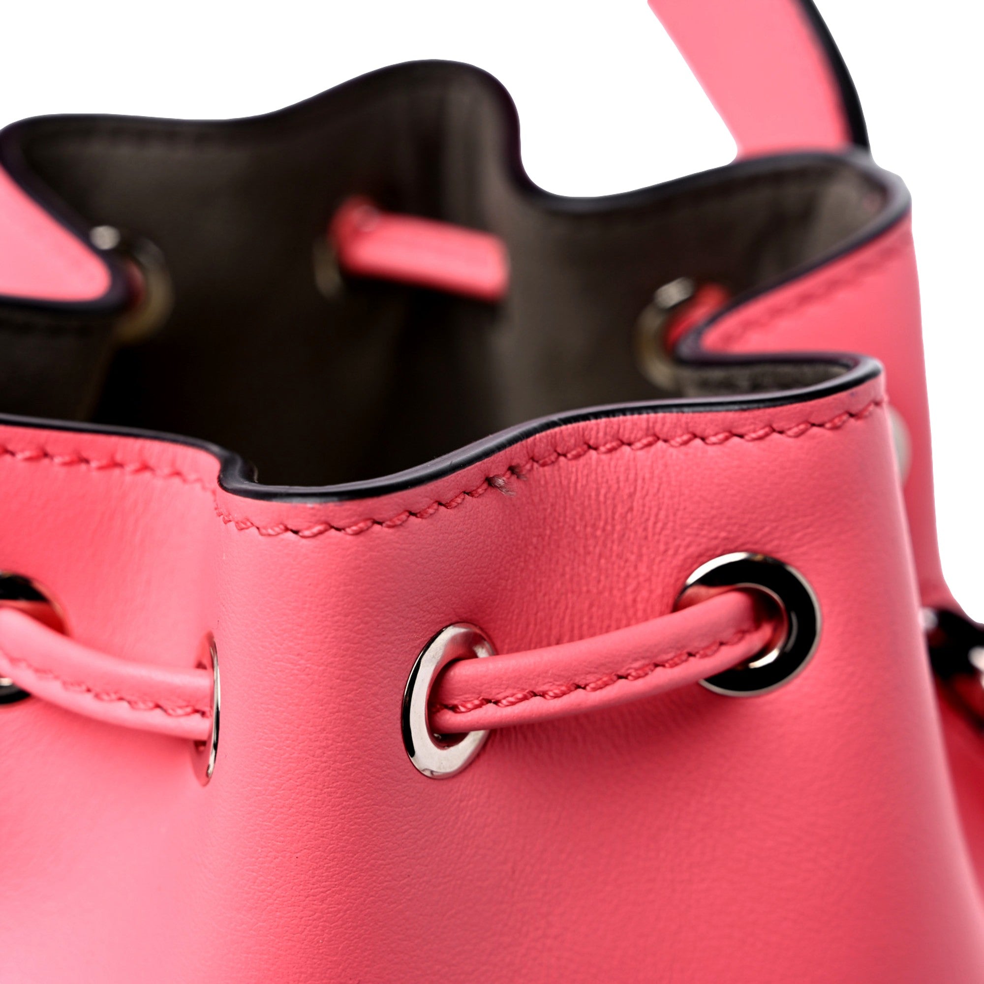 Luxury Pink Bucket Bag: Fendi Mini Bag with 3D Flower Design