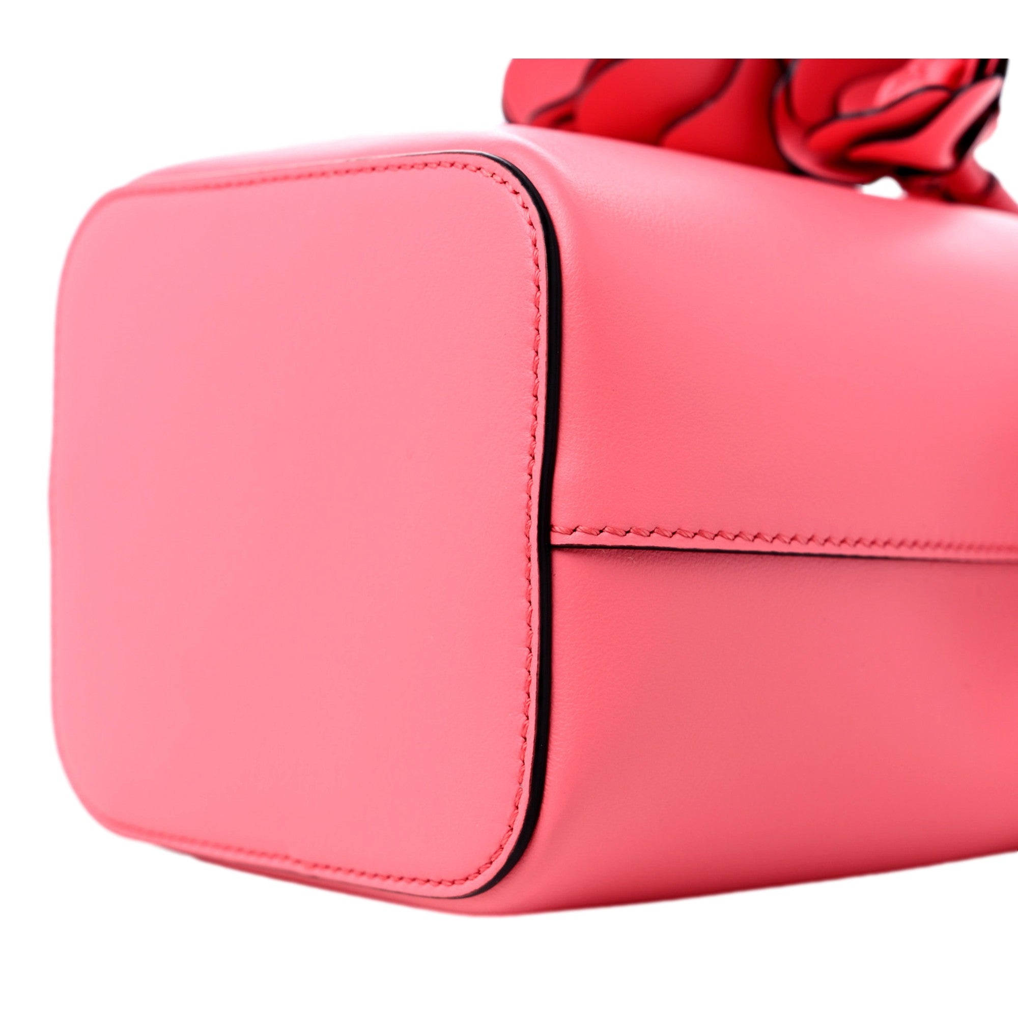 Luxury Pink Bucket Bag: Fendi Mini Bag with 3D Flower Design