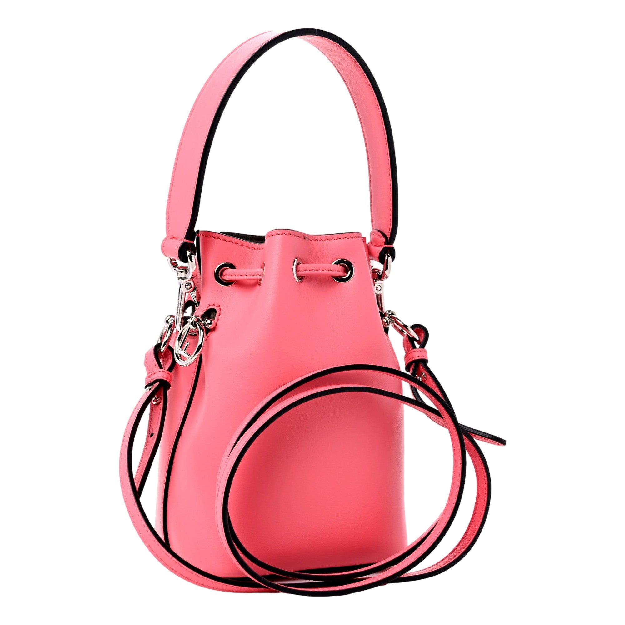 Luxury Pink Bucket Bag: Fendi Mini Bag with 3D Flower Design