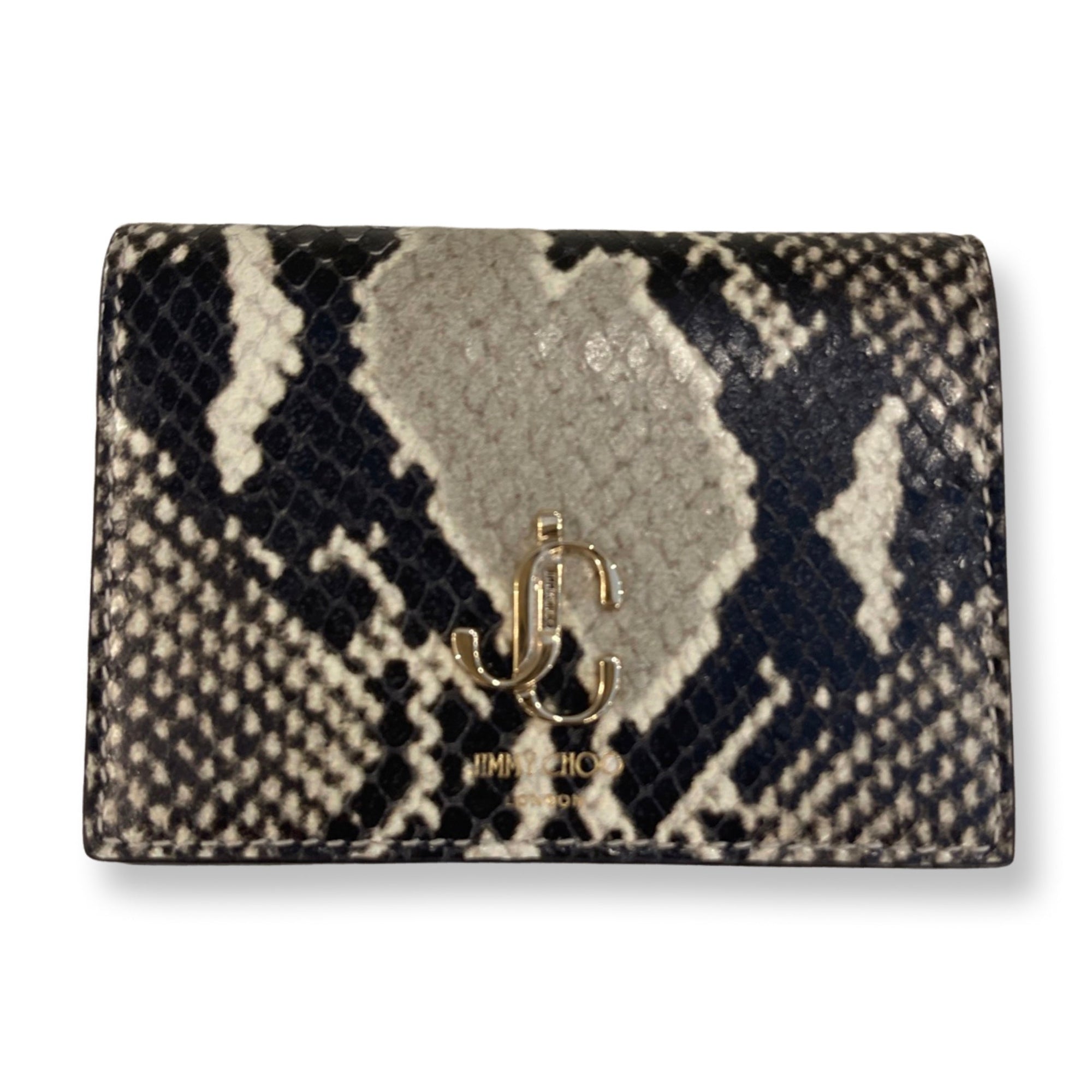 Snake Printed Card Case Wallet - Jimmy Choo Martina Cardholder