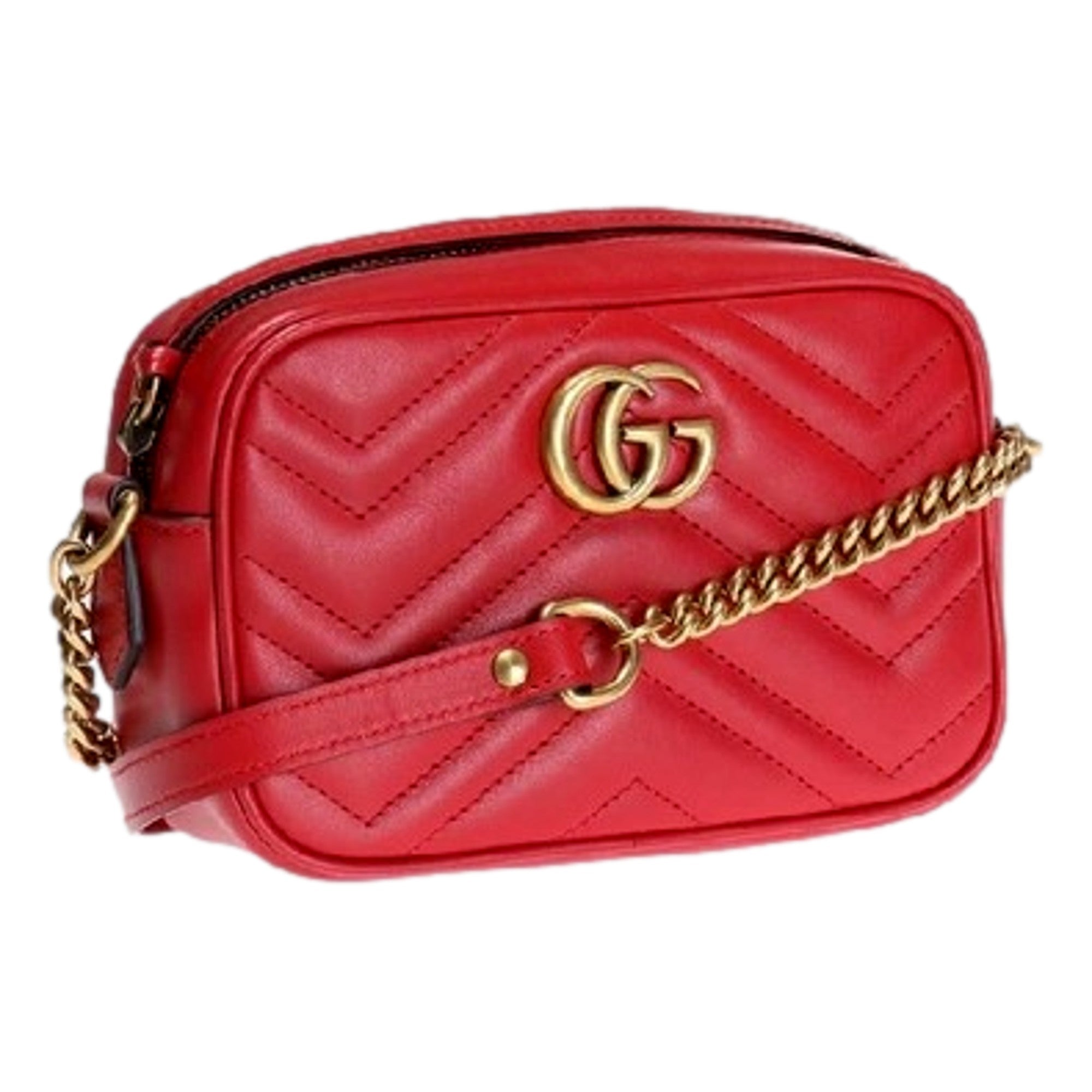 Gucci GG Marmont Red Leather Mini Bag - Luxury & Style in One