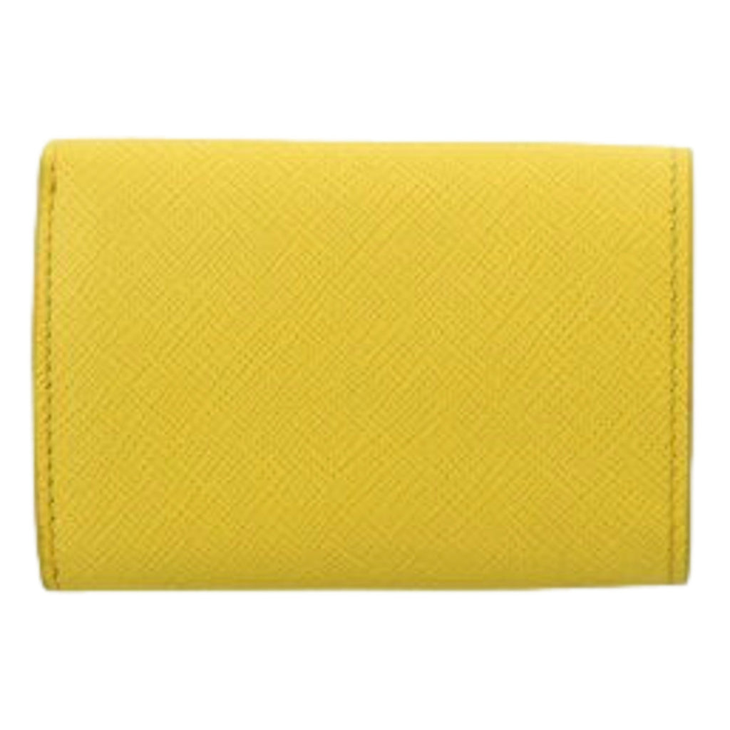 Yellow Trifold Wallet - Prada Saffiano Leather | Luxury & Functional