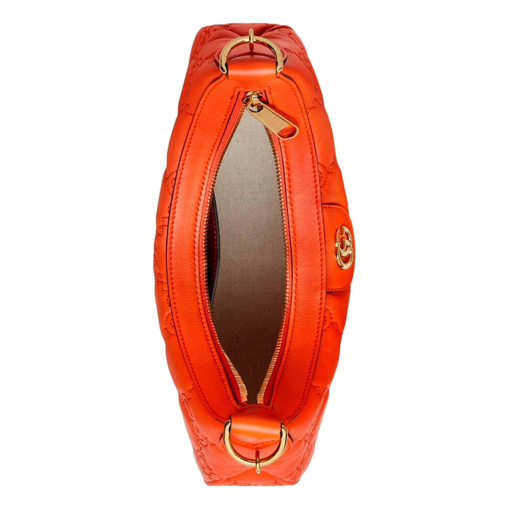 Gucci Orange Quilted Matelassé Leather Shoulder Bag - Luxury Style