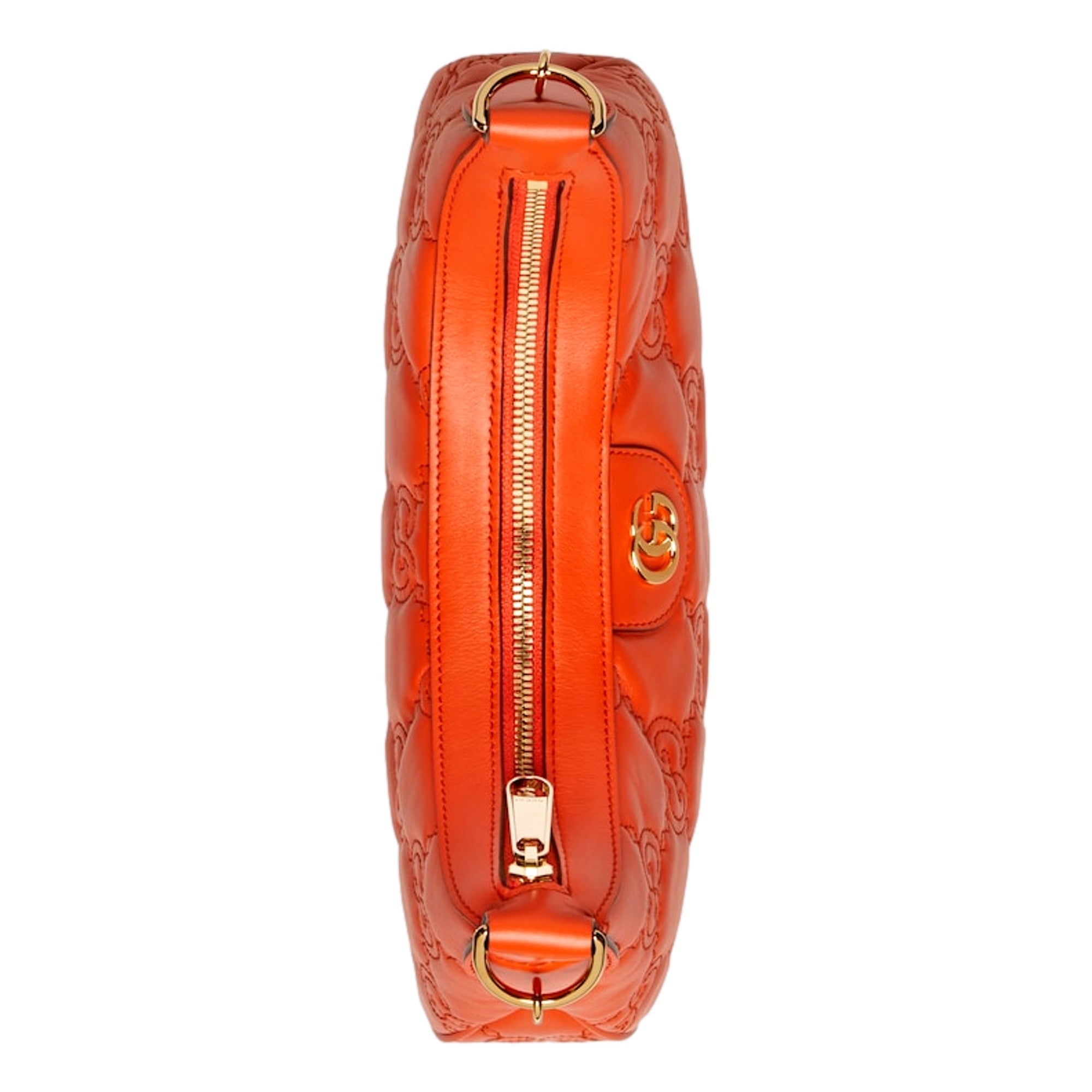 Gucci Orange Quilted Matelassé Leather Shoulder Bag - Luxury Style