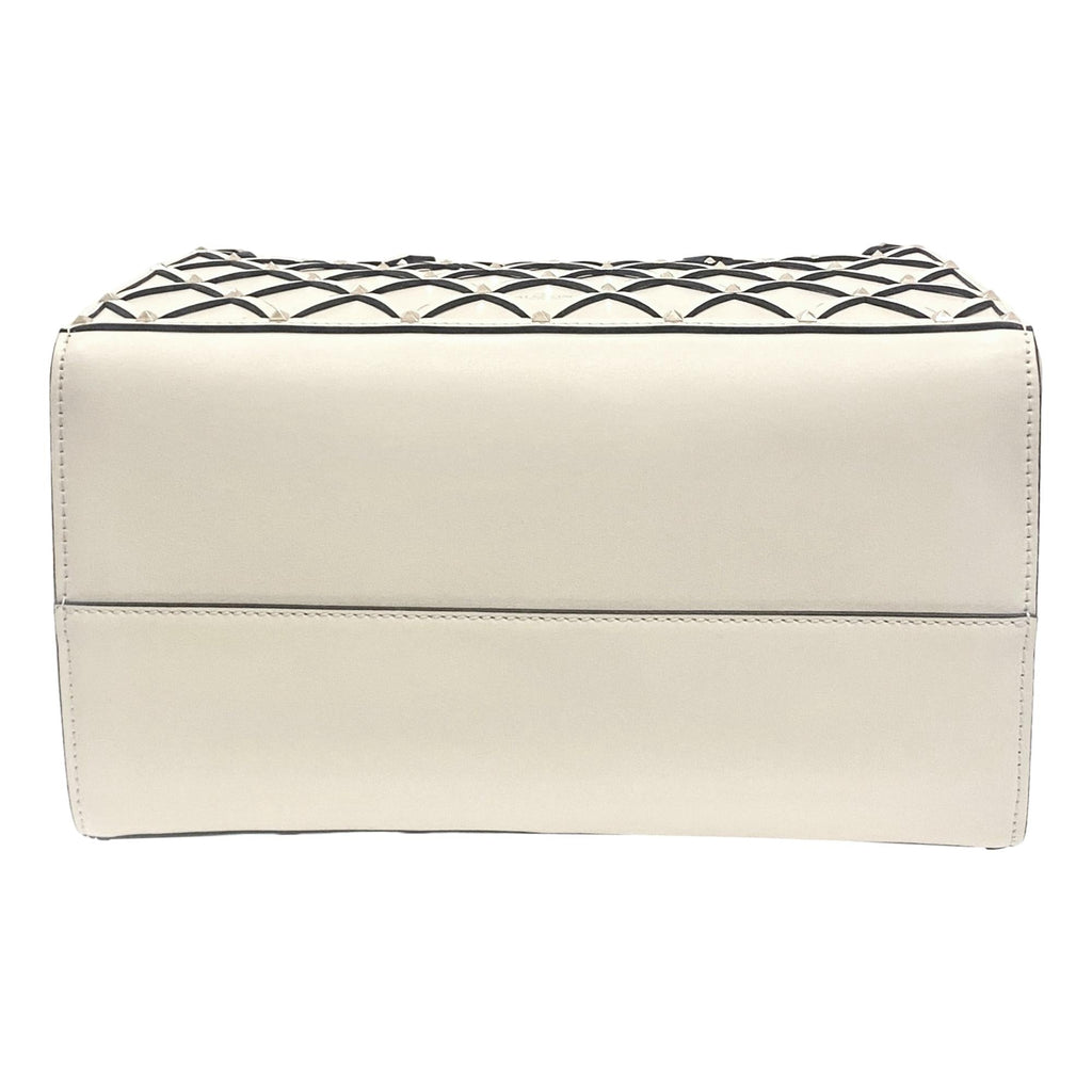 Valentino Garavani Crossbody Tote: Luxury Ivory Leather Bag