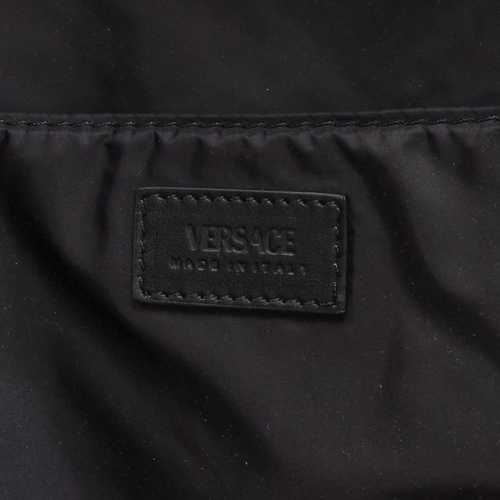 Versace Black Backpack: Luxury Barocco Print Nylon Versace Backpack