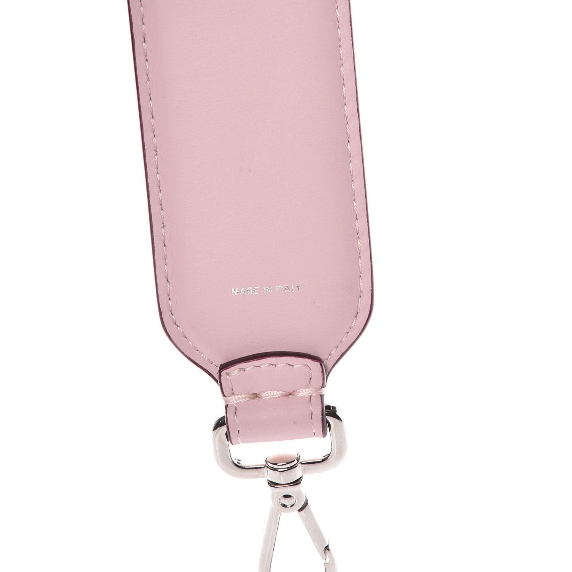 Fendi Mini Strap: Pink Peonia "LOVE" Studded Leather Accessory