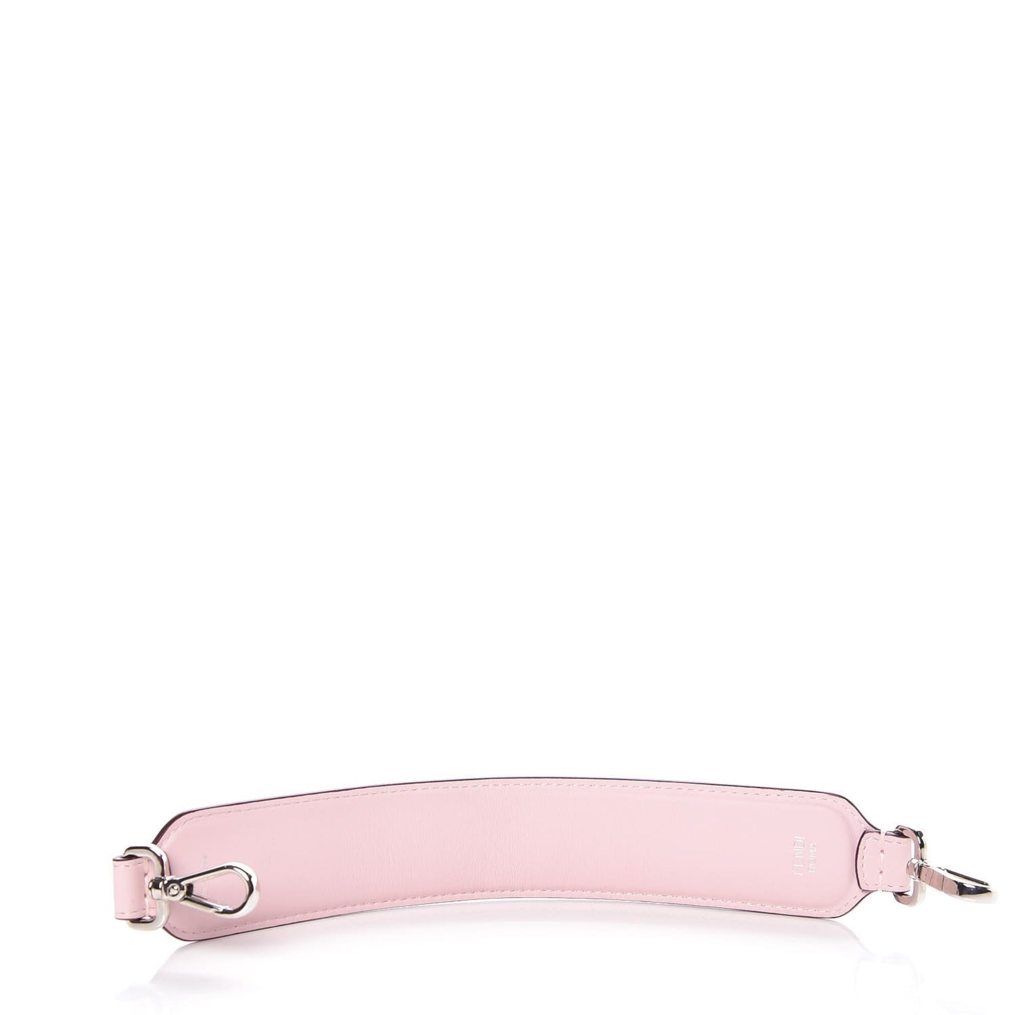 Fendi Mini Strap: Pink Peonia "LOVE" Studded Leather Accessory