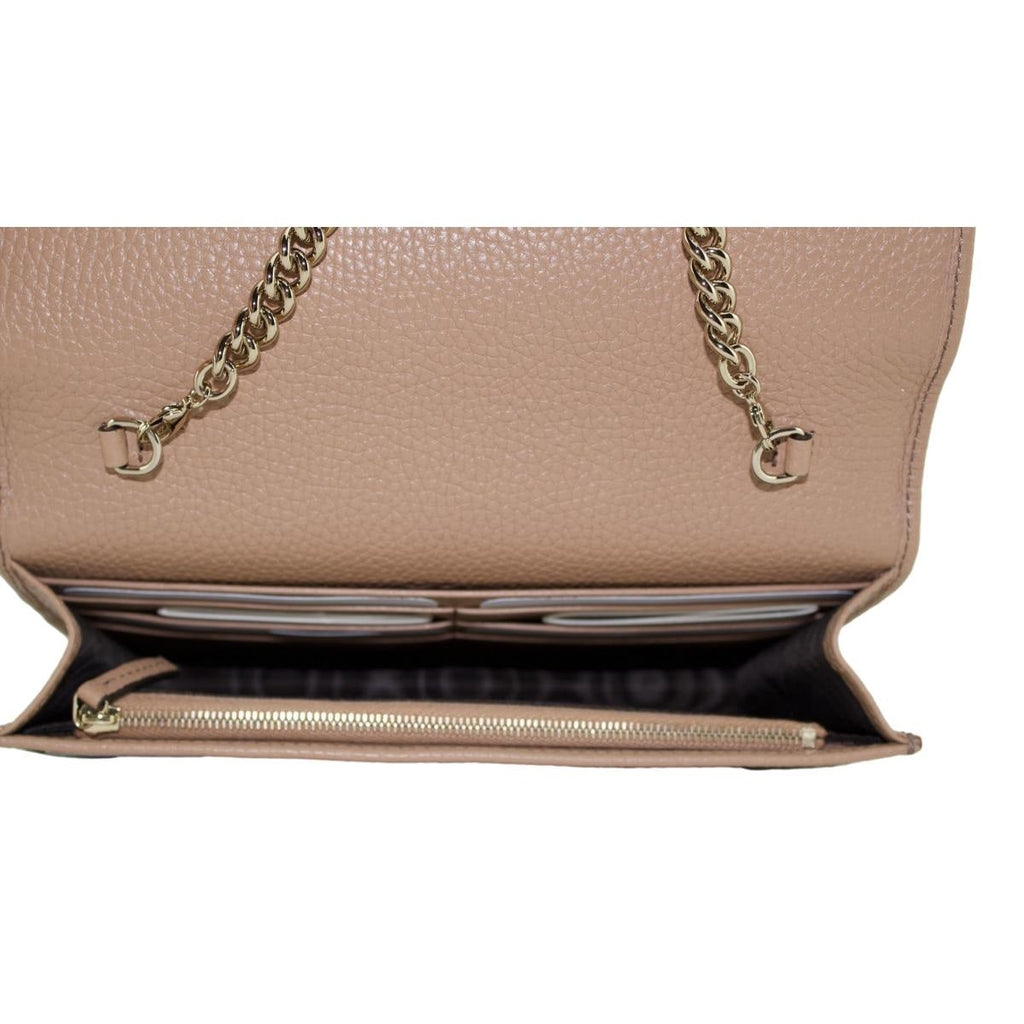 Gucci Soho Chain Wallet: Versatile Beige Leather Crossbody Clutch