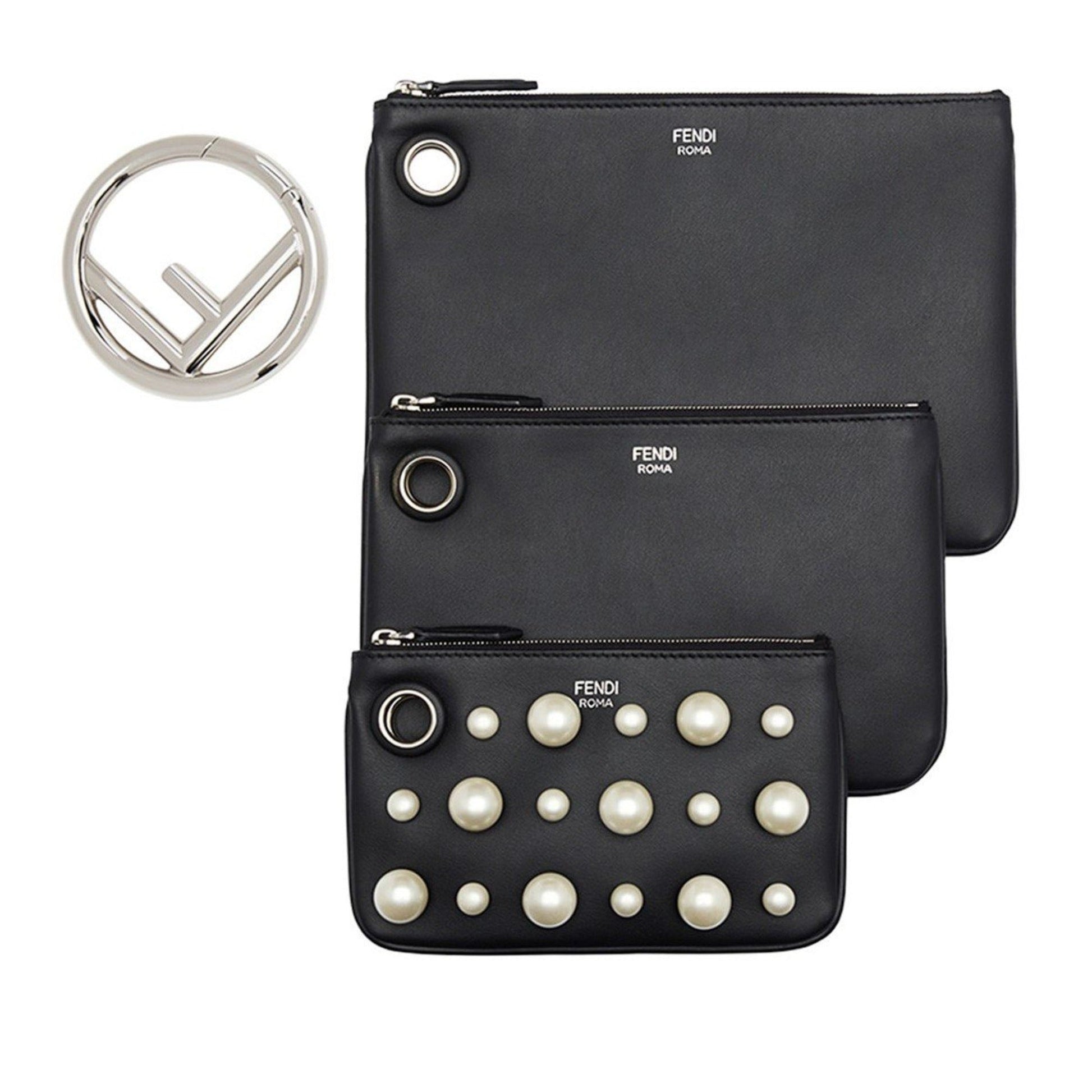 Fendi Pearl Studded Multi Clutch - Elegant Style for Day & Night
