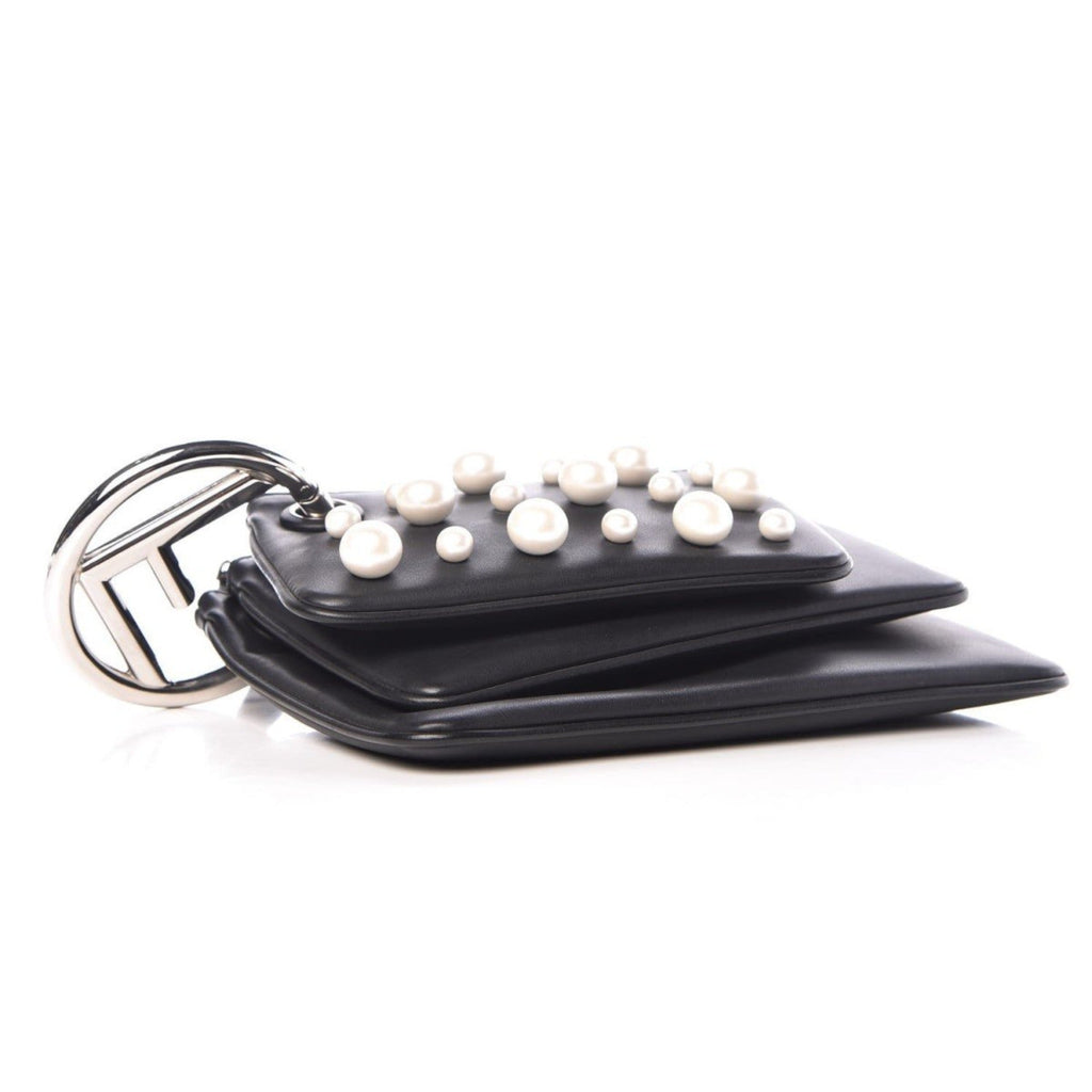 Fendi Pearl Studded Multi Clutch - Elegant Style for Day & Night
