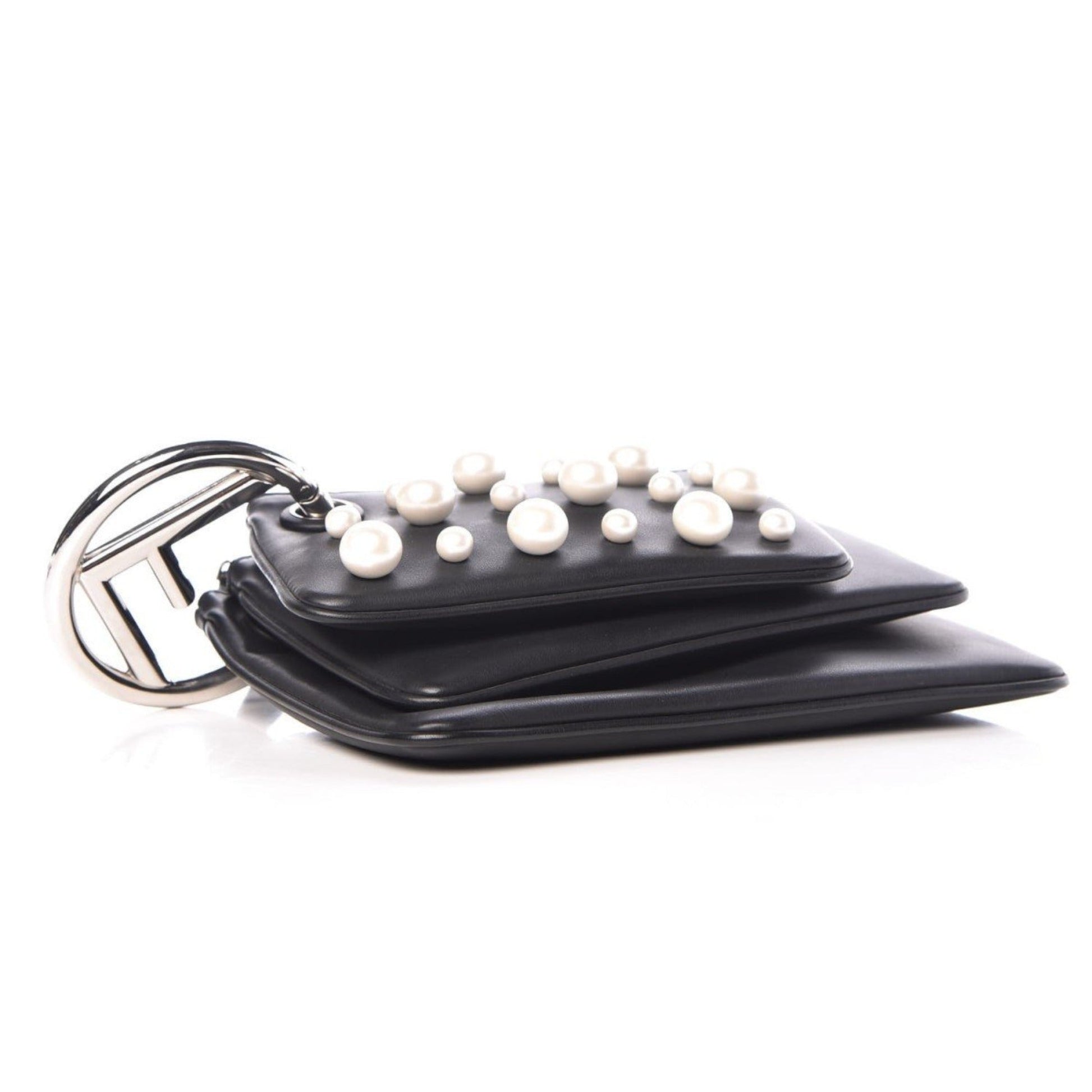 Fendi Pearl Studded Multi Clutch - Elegant Style for Day & Night