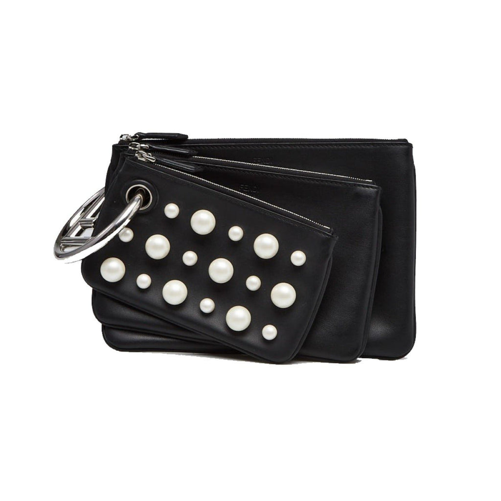 Fendi Pearl Studded Multi Clutch - Elegant Style for Day & Night