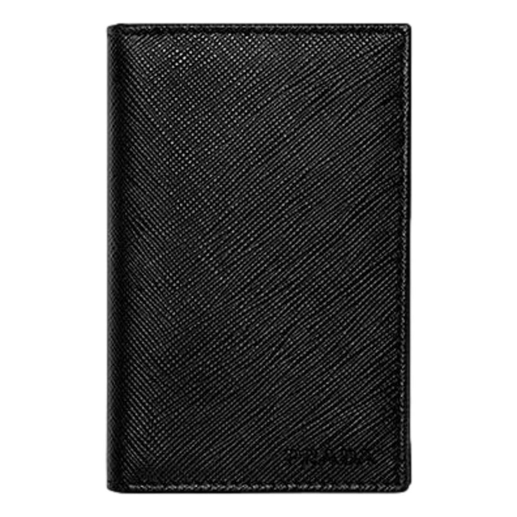Prada Men's Saffiano Black Card Holder – Elegance Meets Functionality