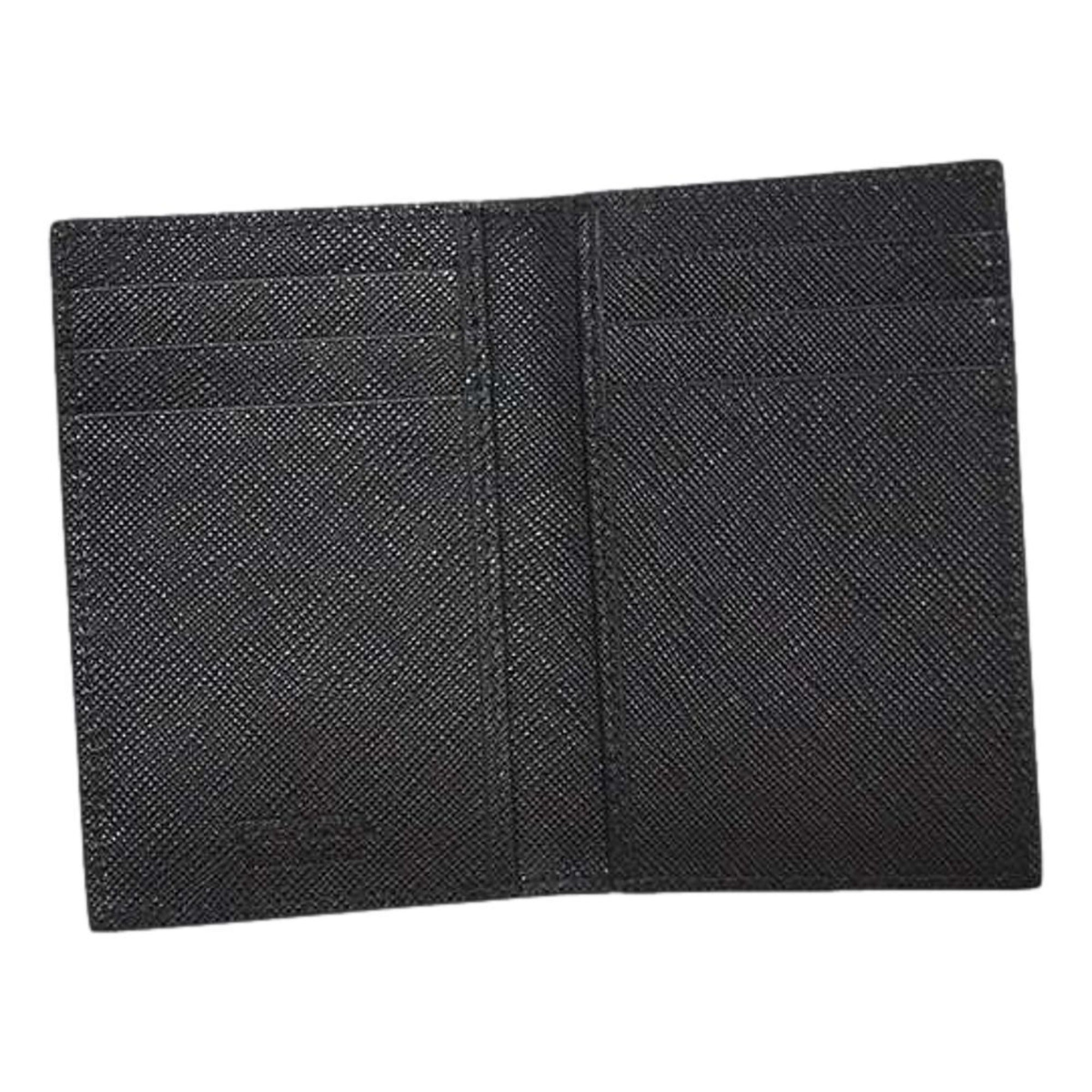 Prada Men's Saffiano Black Card Holder – Elegance Meets Functionality