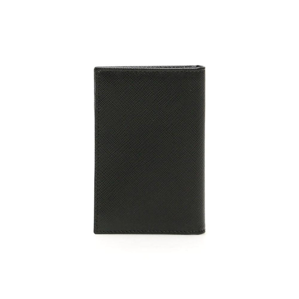 Prada Men's Saffiano Black Card Holder – Elegance Meets Functionality