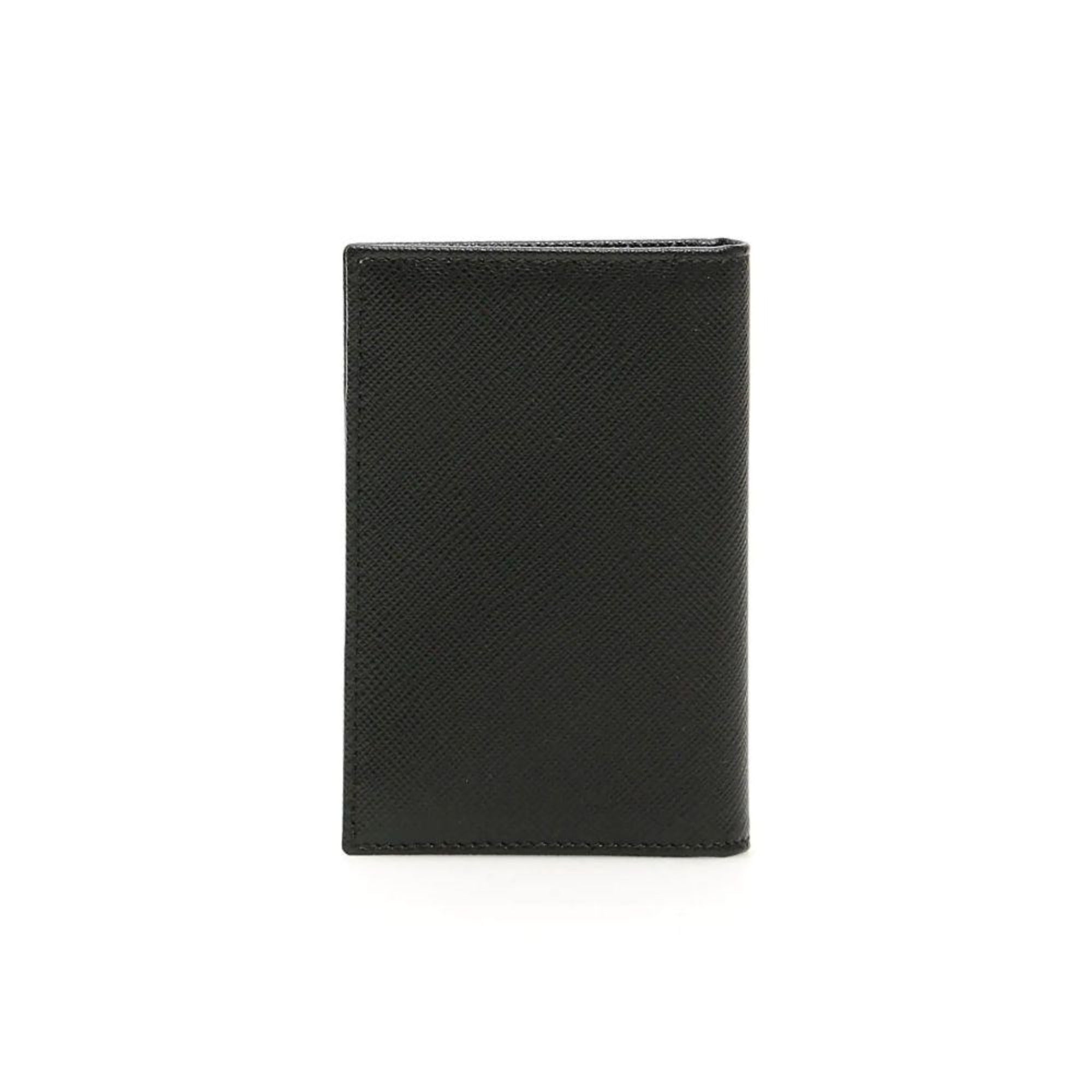 Prada Men's Saffiano Black Card Holder – Elegance Meets Functionality