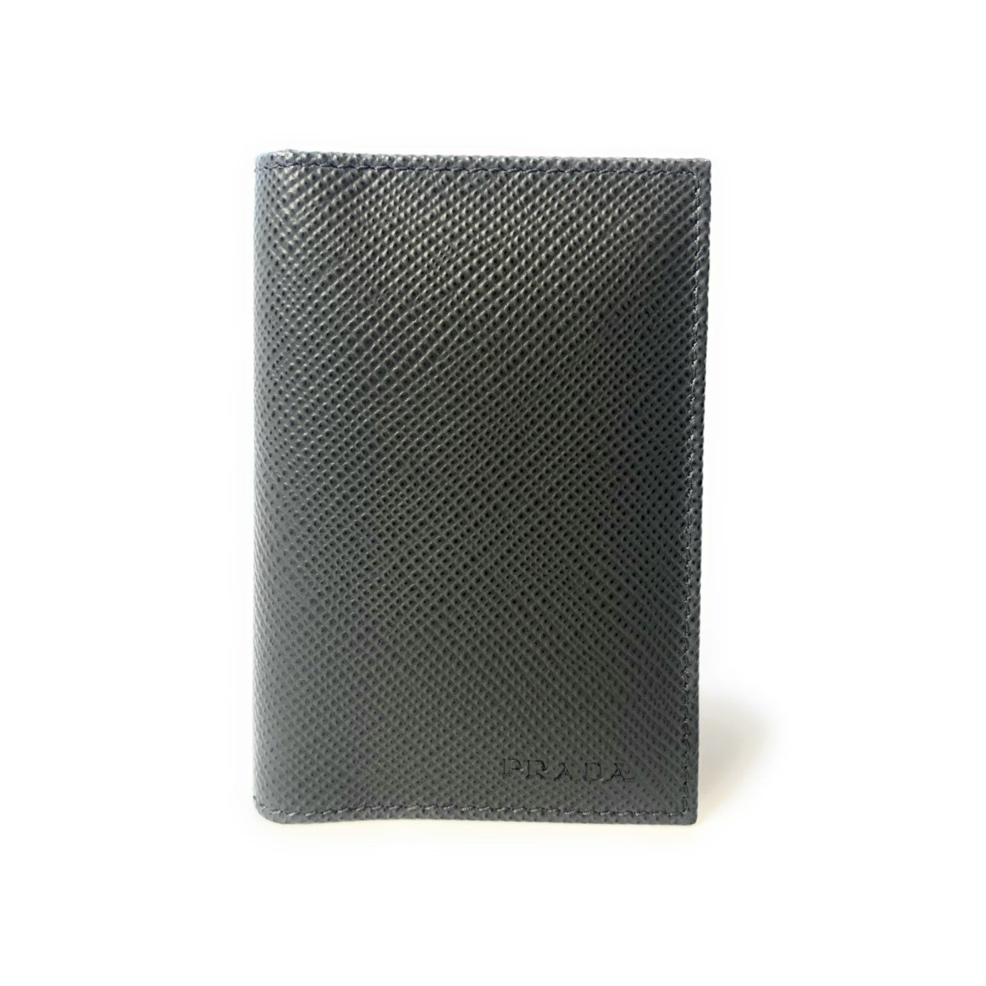 Prada Men's Saffiano Black Card Holder – Elegance Meets Functionality