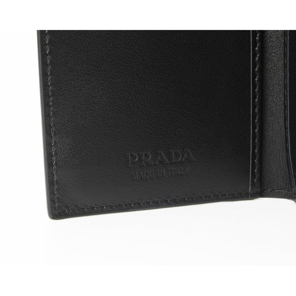 Prada Black Leather Card Holder - Stylish, Compact & Functional Design