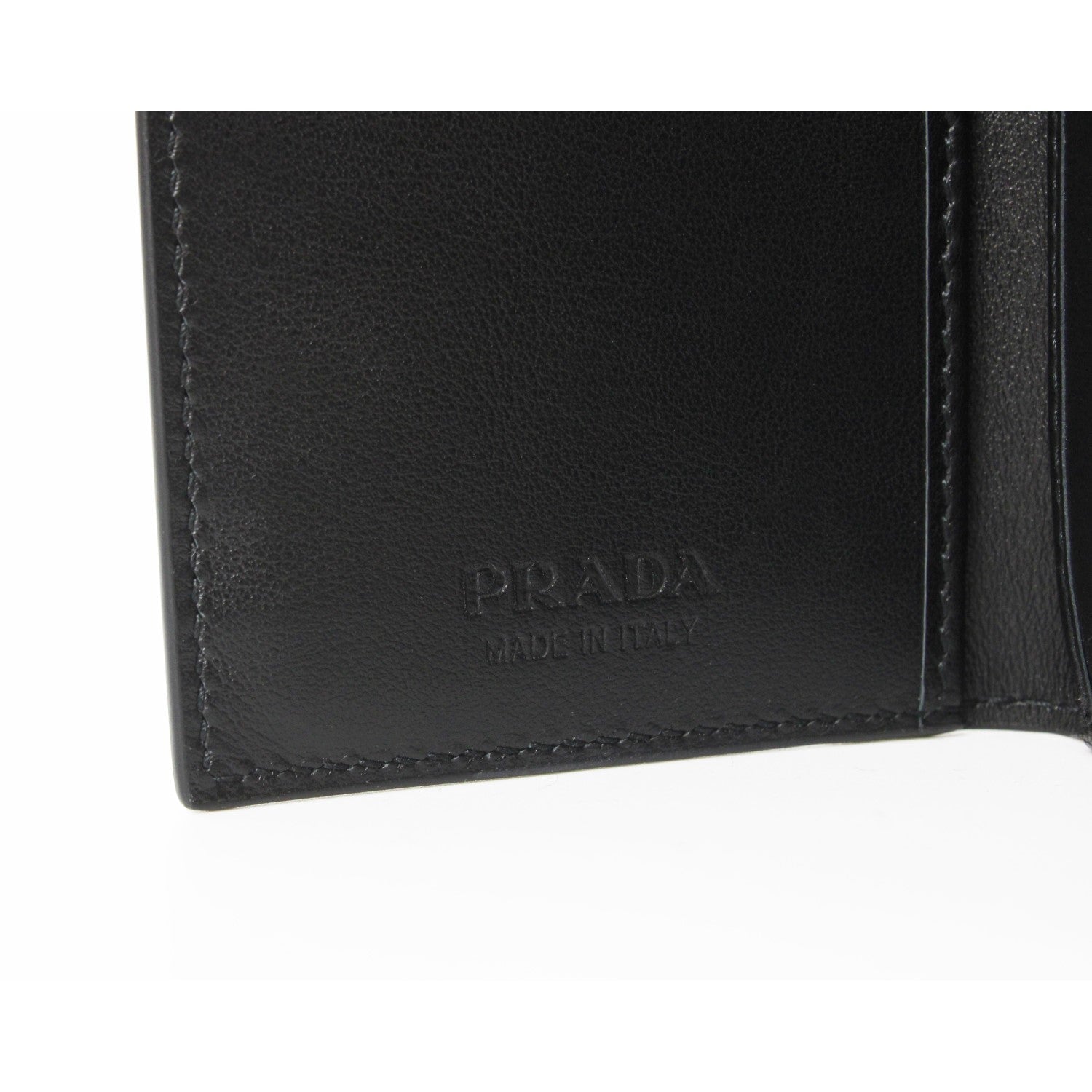 Prada Black Leather Card Holder - Stylish, Compact & Functional Design