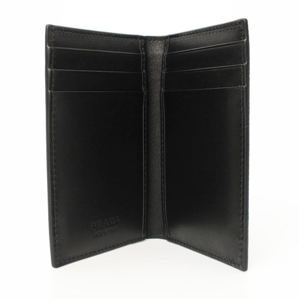 Prada Black Leather Card Holder - Stylish, Compact & Functional Design