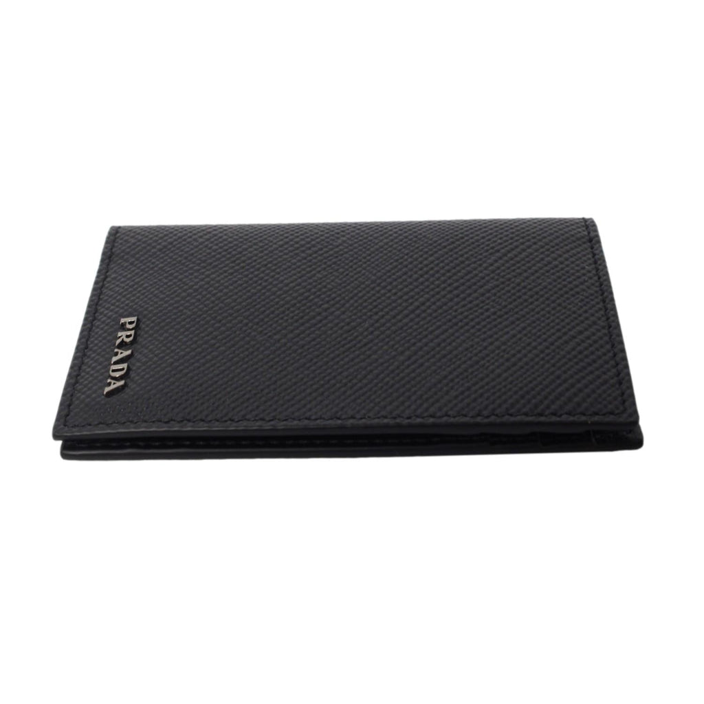 Prada Black Leather Card Holder - Stylish, Compact & Functional Design
