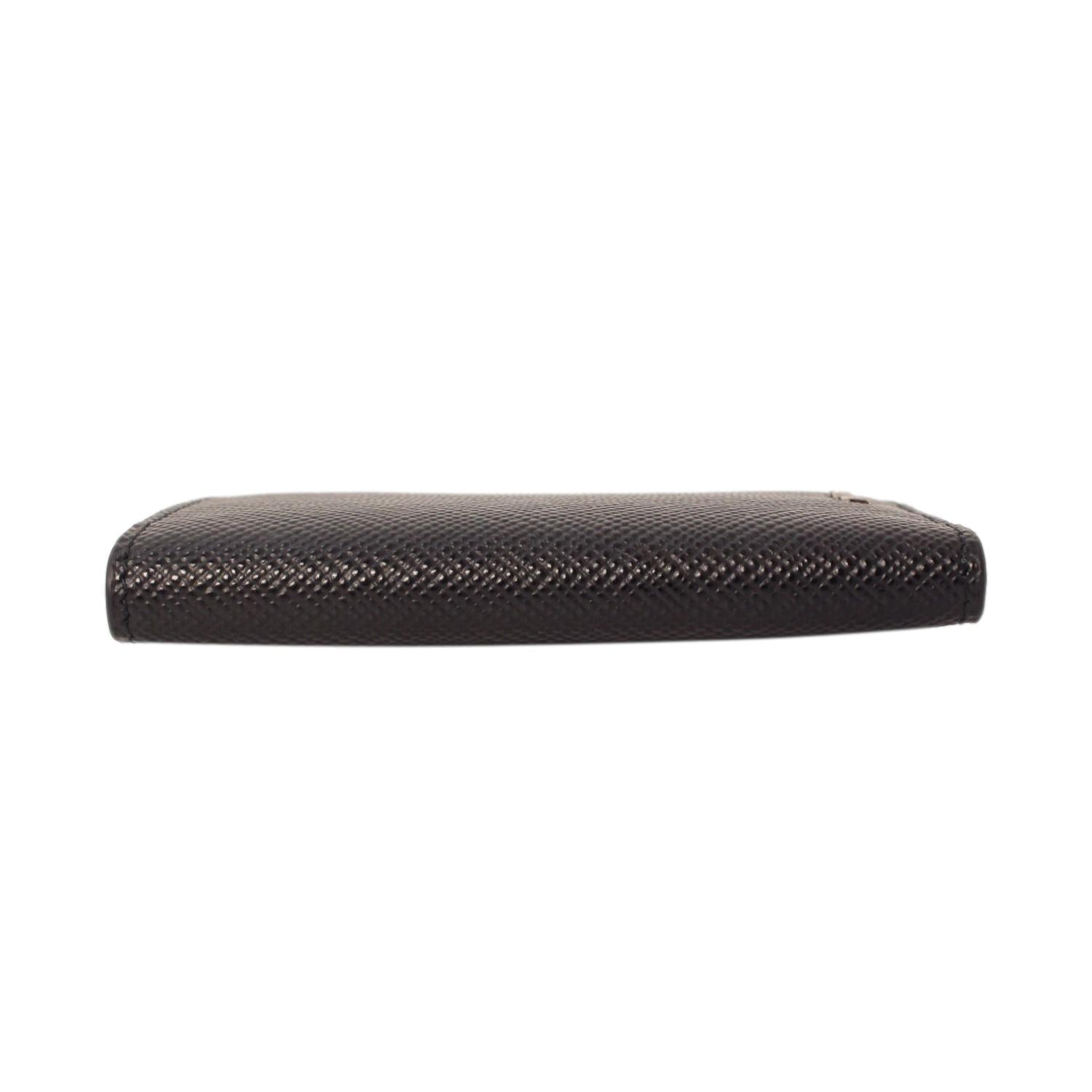 Prada Black Leather Card Holder - Stylish, Compact & Functional Design