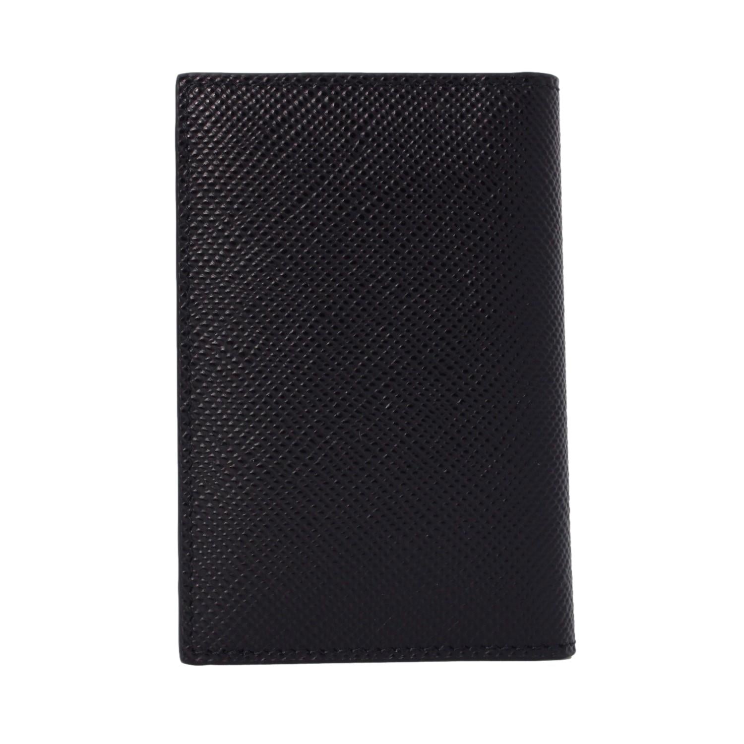 Prada Black Leather Card Holder - Stylish, Compact & Functional Design