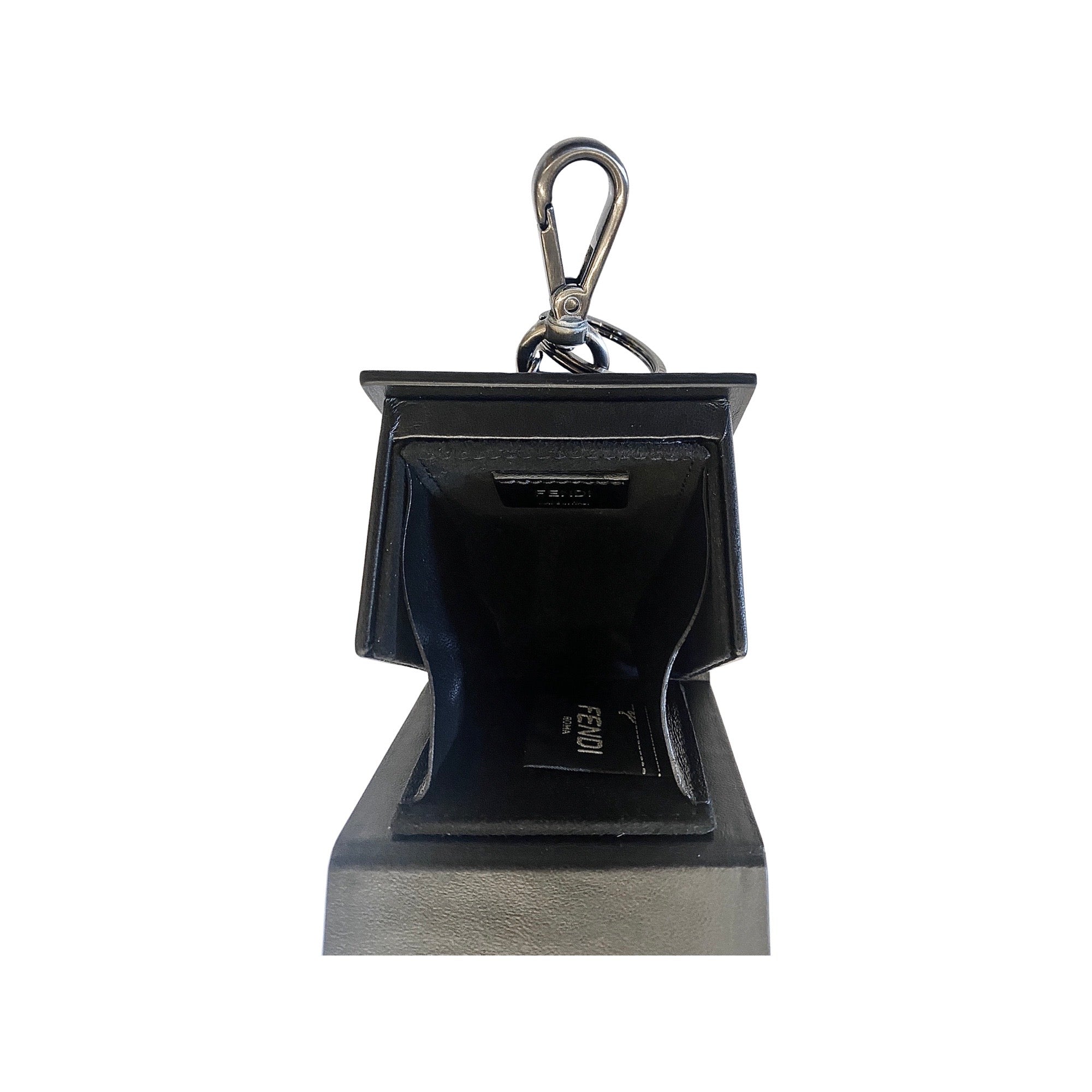 Fendi Black Leather Key Ring - Luxury and Elegance in Every Detail