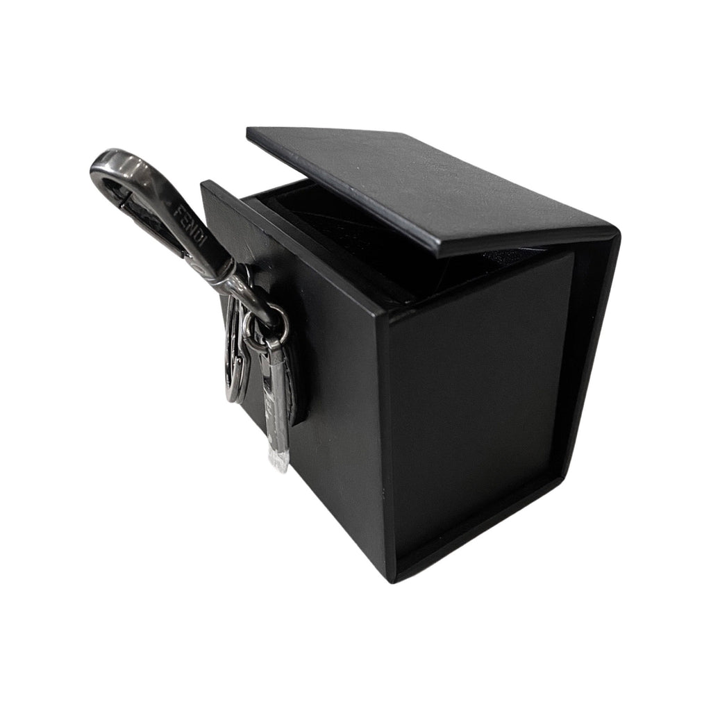Fendi Black Leather Key Ring - Luxury and Elegance in Every Detail