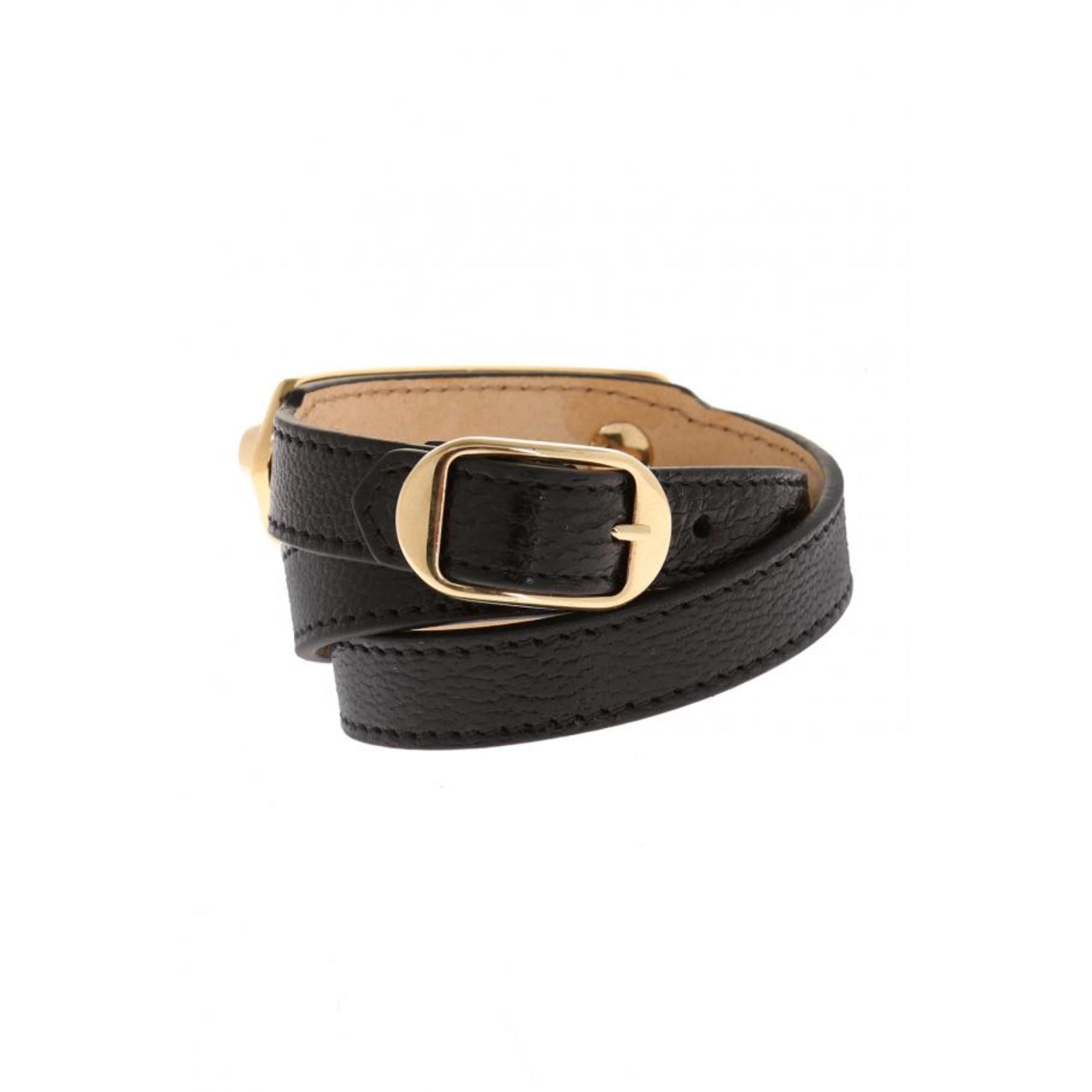 Balenciaga Navy Blue Shiny Leather Wrap Bracelet - Elegant Accessory -  The Balenciaga Arena Triple Tour Wrap Bracelet, crafted from glossy leather, offers a refined yet casual accent to your collection. This elegant navy blue wrap bracelet adds a discreet touch of sophistication to any outfit. Dimensions: 20.2" length, 0.8" width. Model number 390643. Comes with an authenticity card and box. Made in Italy. Shop Bags 