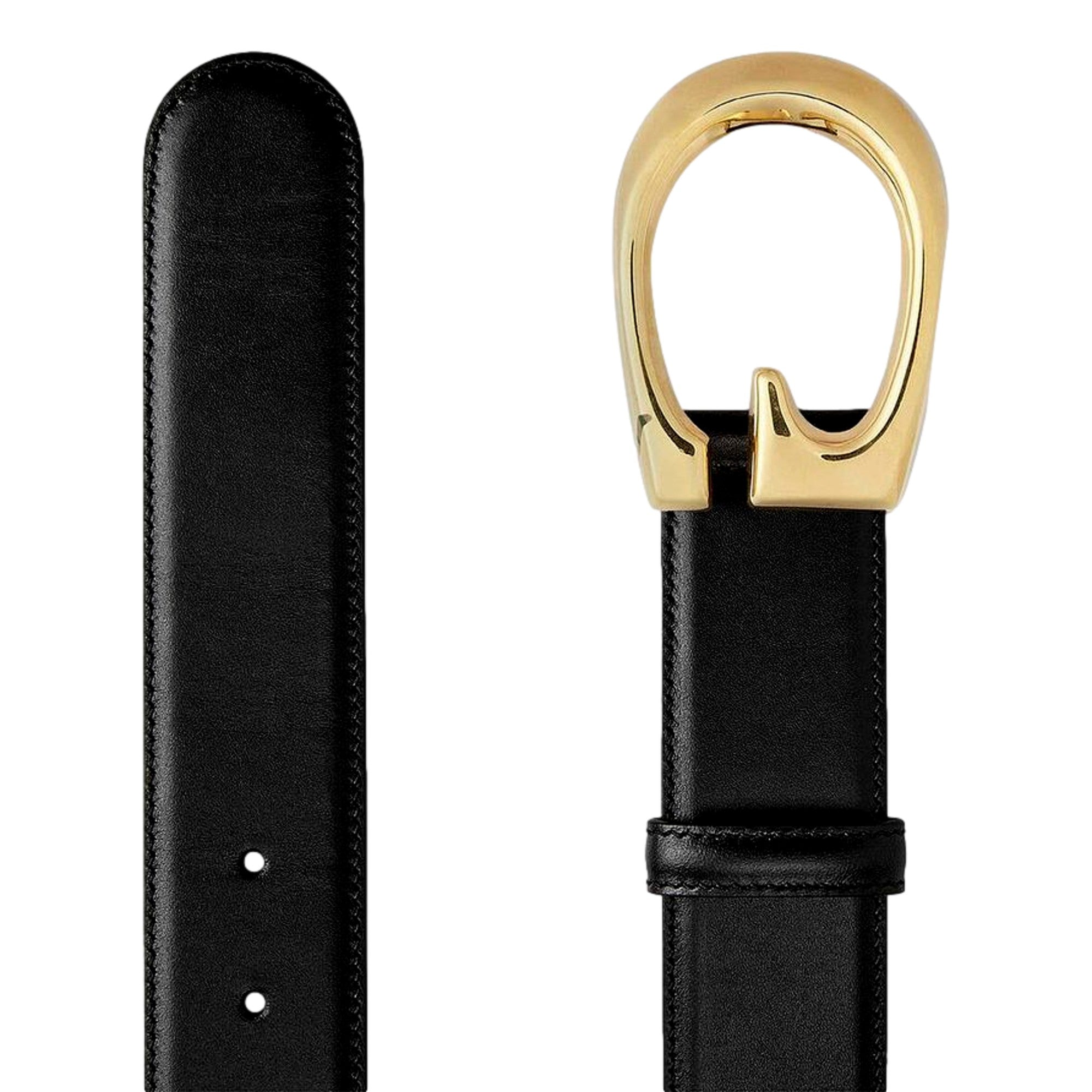 Gucci G Dyana Lux Gold Belt - Black Leather, Elegance Defined