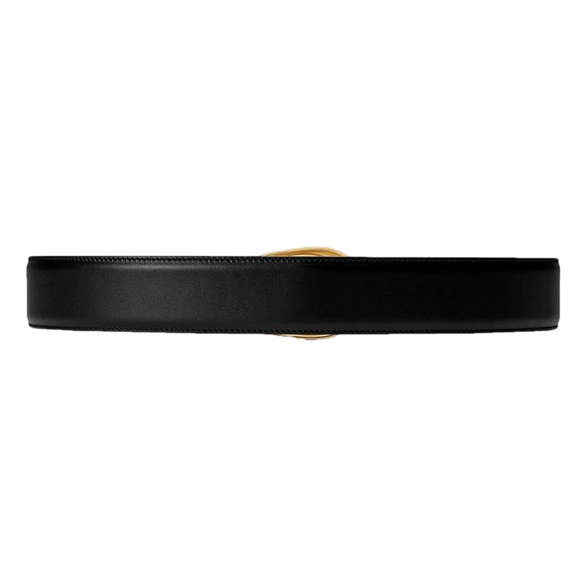 Gucci G Dyana Lux Gold Belt - Black Leather, Elegance Defined