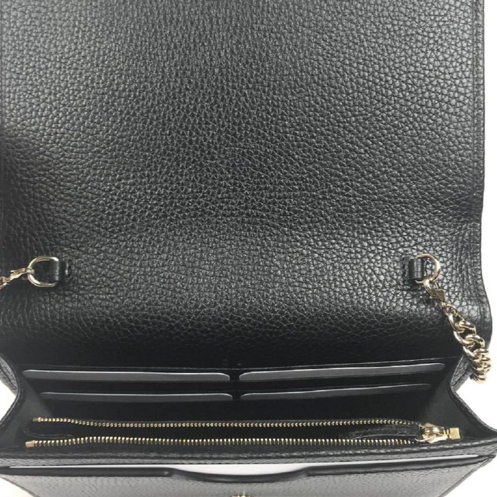 Gucci Soho Black Leather Wallet: Stylish Crossbody & Clutch Bag