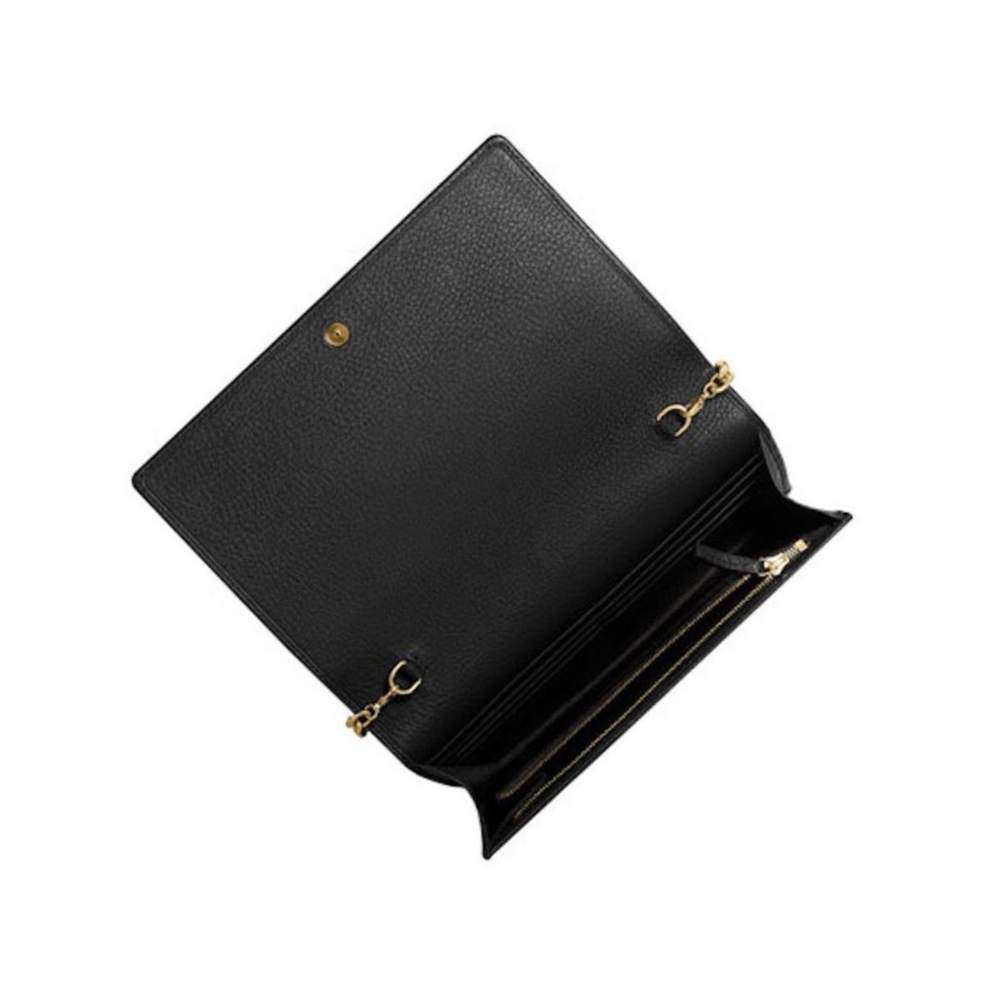 Gucci Soho Black Leather Wallet: Stylish Crossbody & Clutch Bag