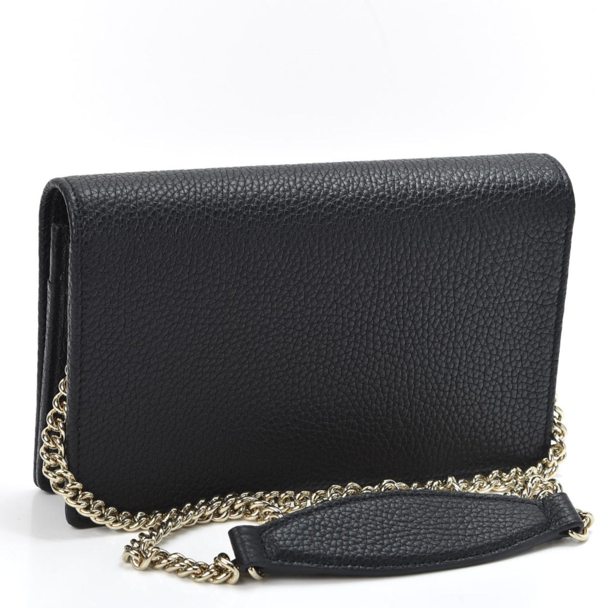Gucci Soho Black Leather Wallet: Stylish Crossbody & Clutch Bag