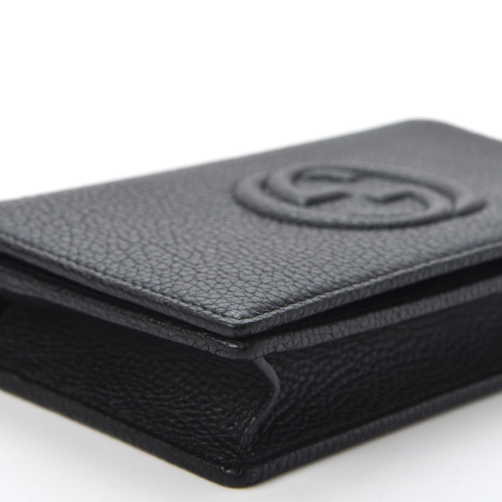 Gucci Soho Black Leather Wallet: Stylish Crossbody & Clutch Bag