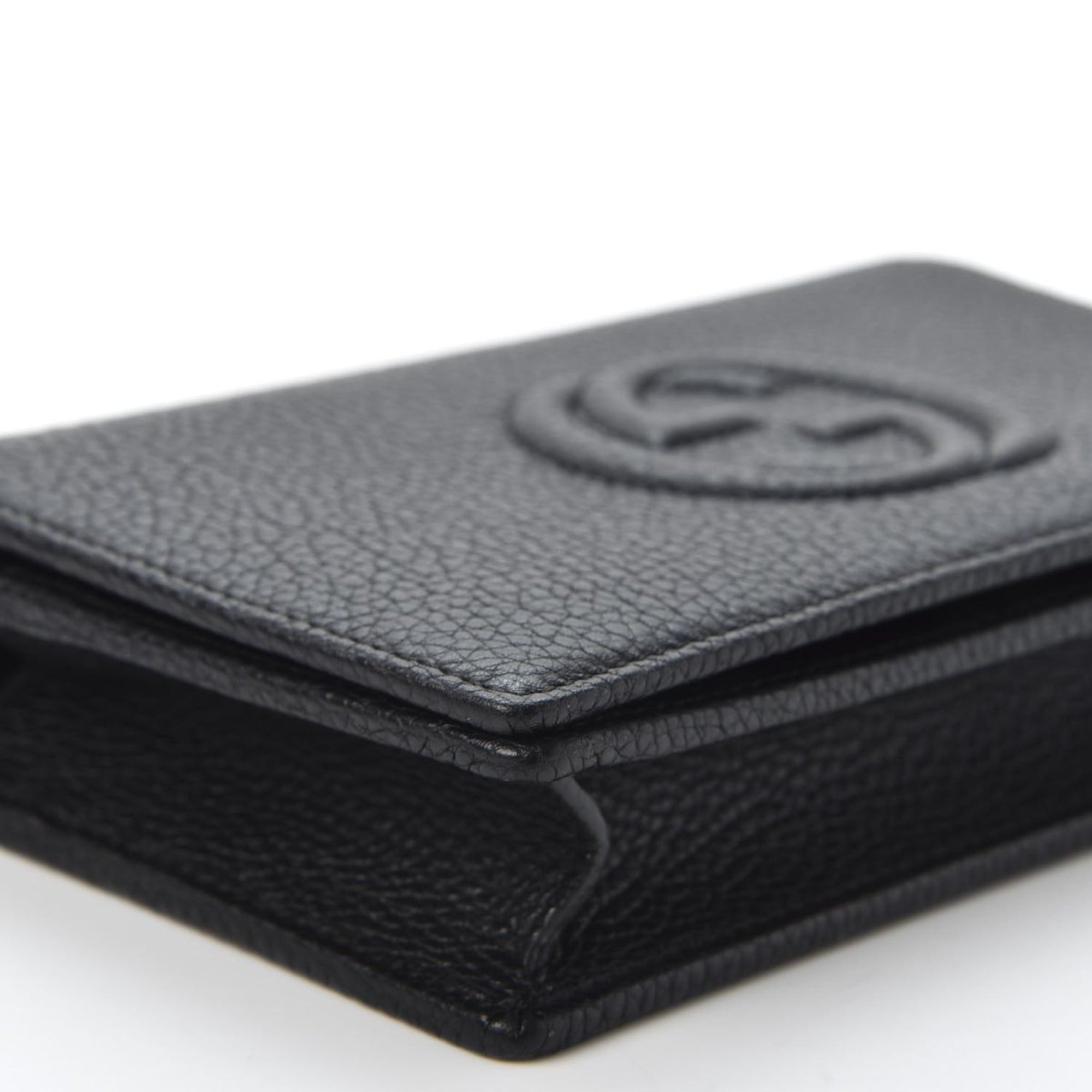 Gucci Soho Black Leather Wallet: Stylish Crossbody & Clutch Bag