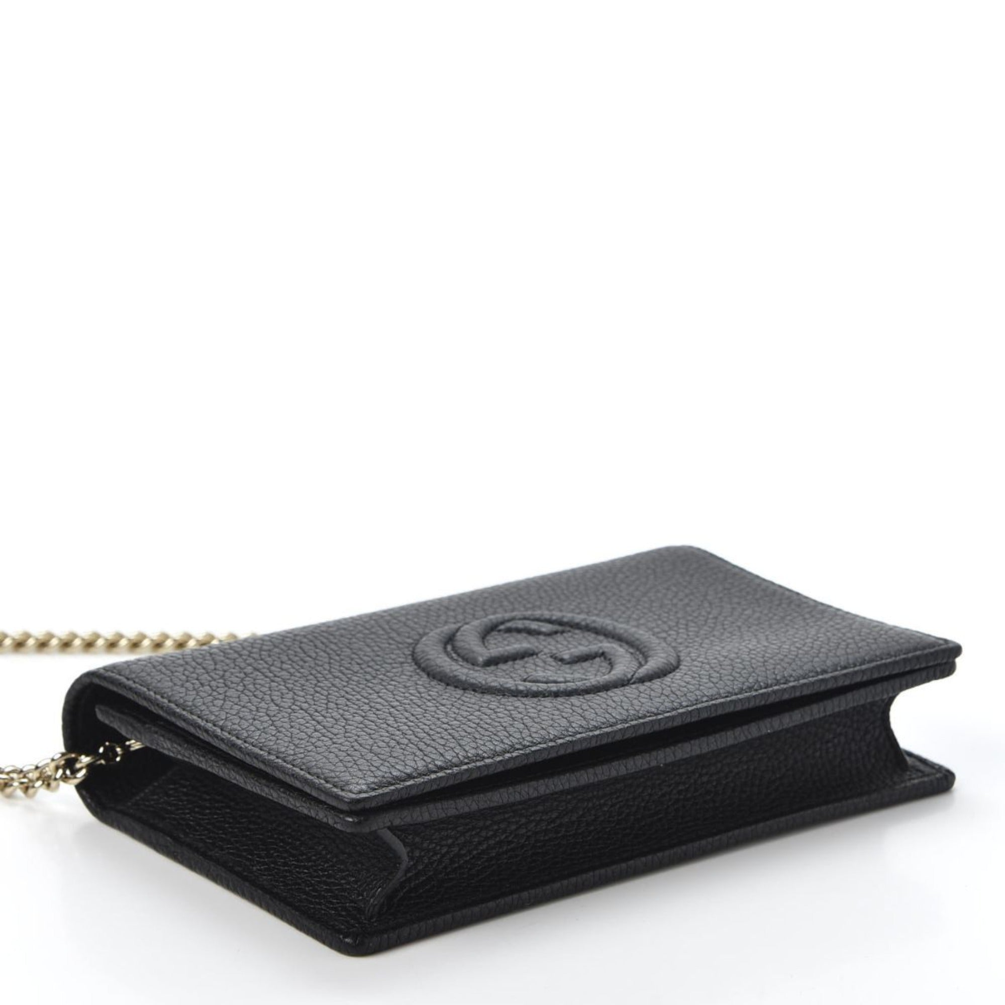 Gucci Soho Black Leather Wallet: Stylish Crossbody & Clutch Bag