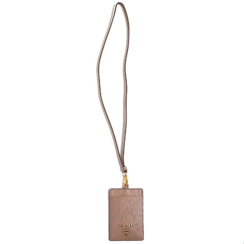 Prada Beige Leather Cardholder – Sleek, Stylish, Professional