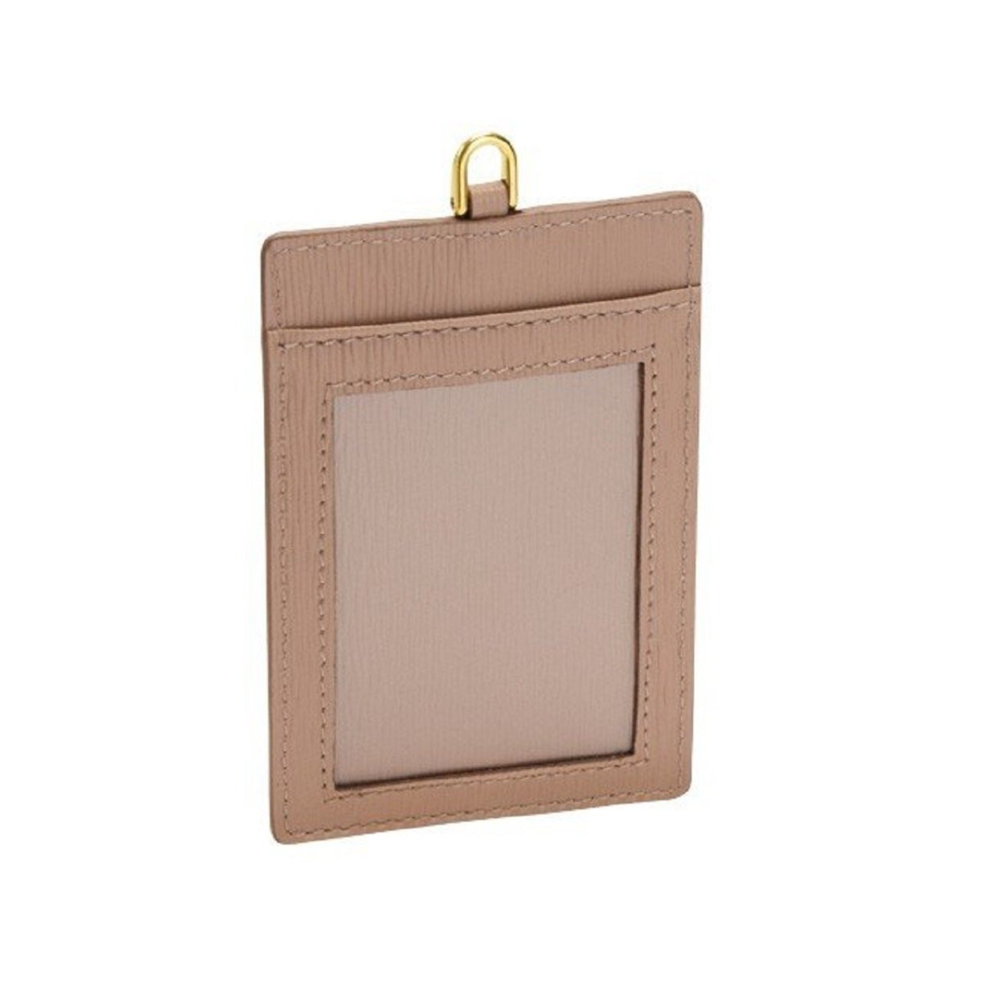 Prada Beige Leather Cardholder – Sleek, Stylish, Professional